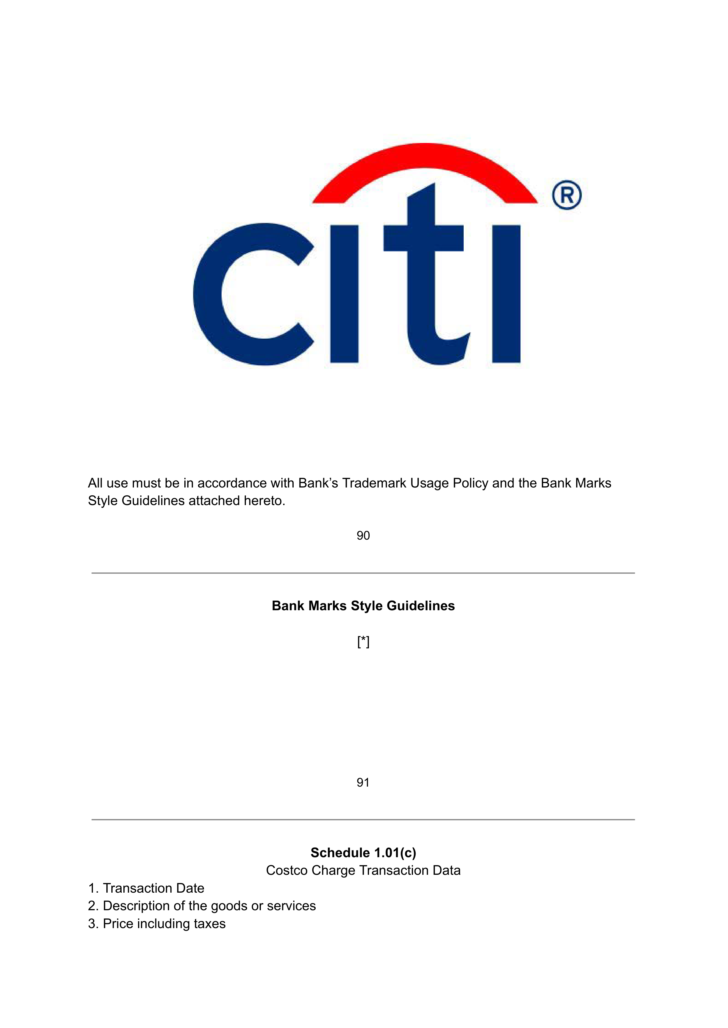 COSTCO CO-BRANDED PROGRAM AGREEMENT — page 85