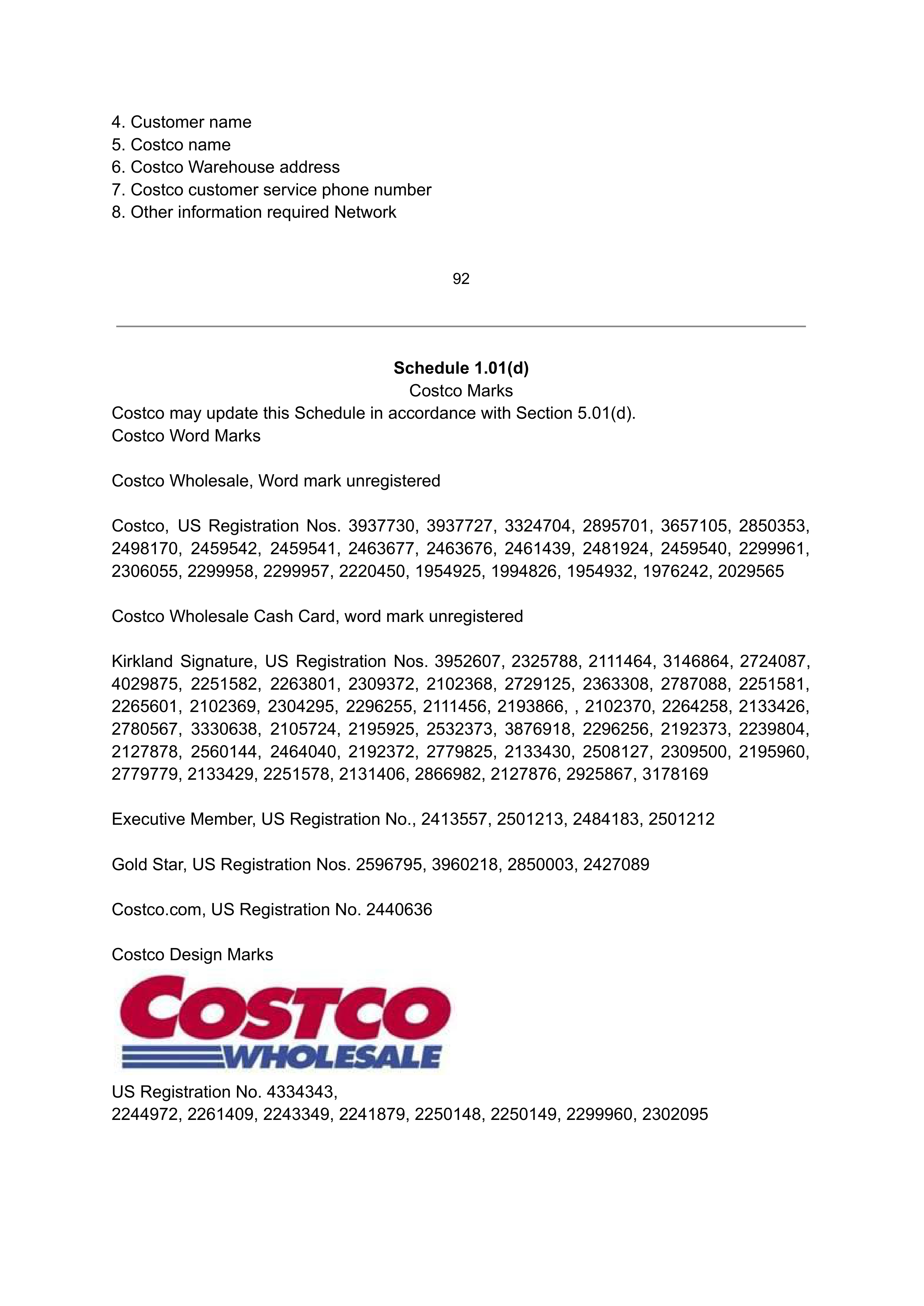 COSTCO CO-BRANDED PROGRAM AGREEMENT — page 86