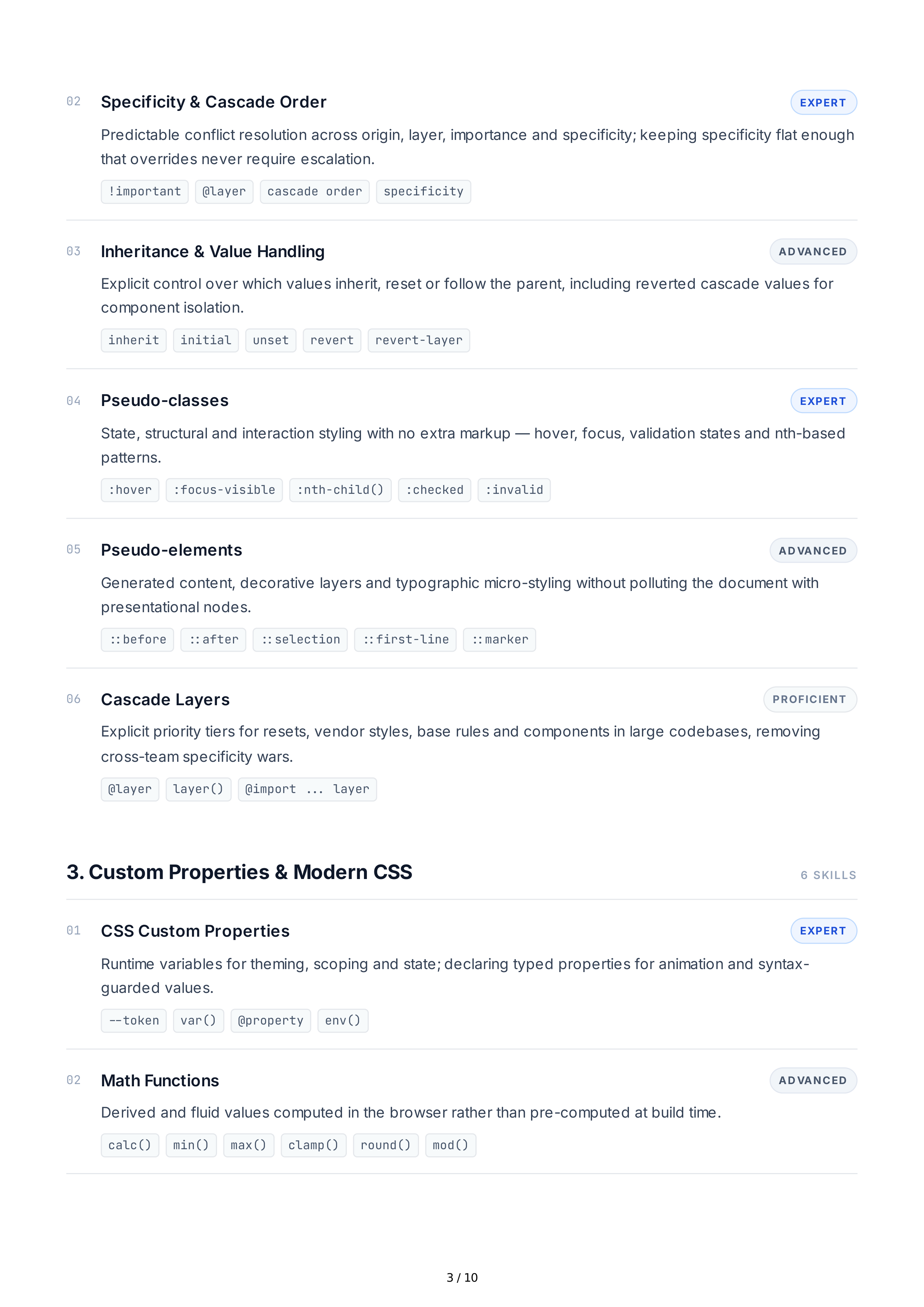 CSS Hard Skills — page 3