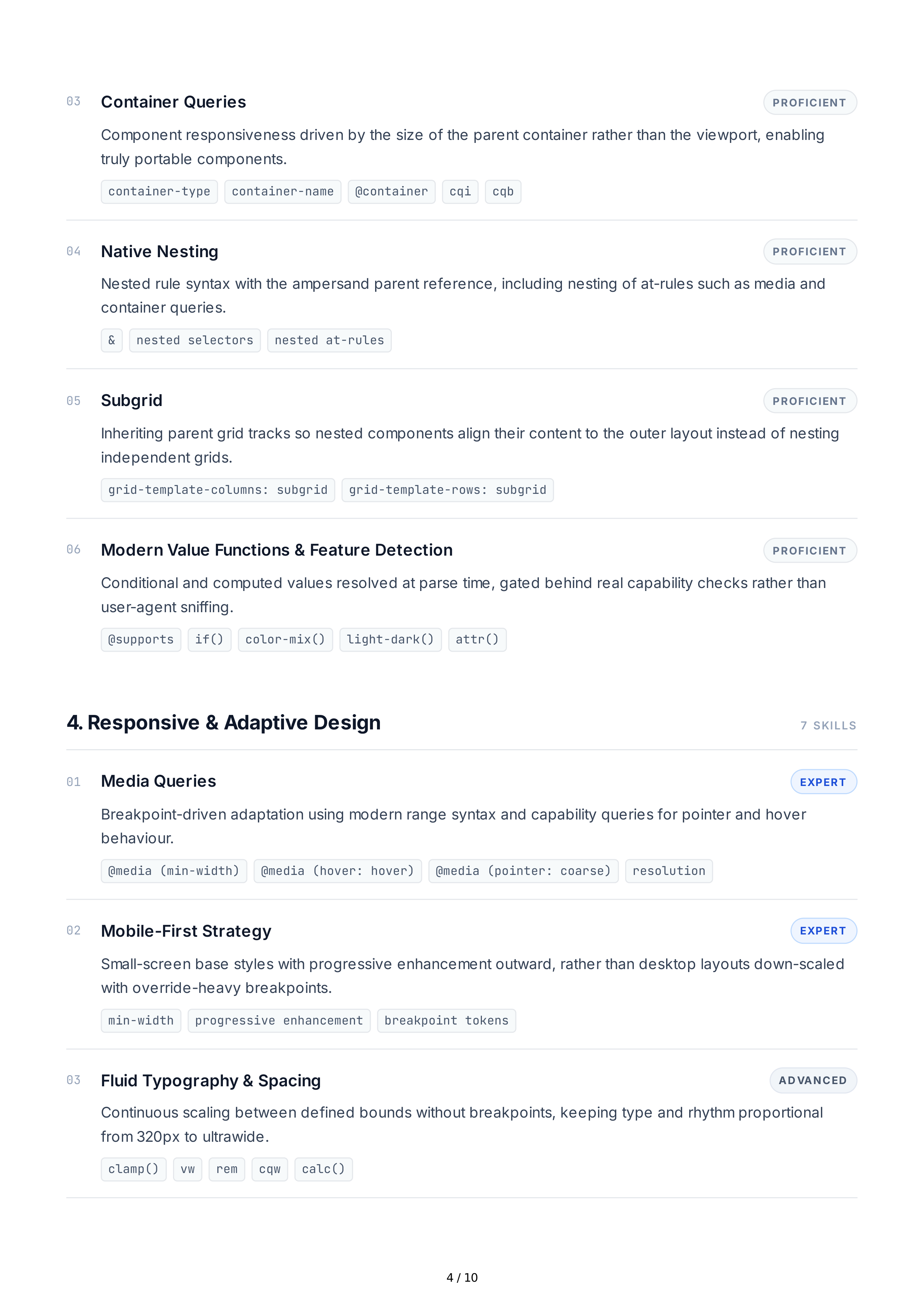 CSS Hard Skills — page 4