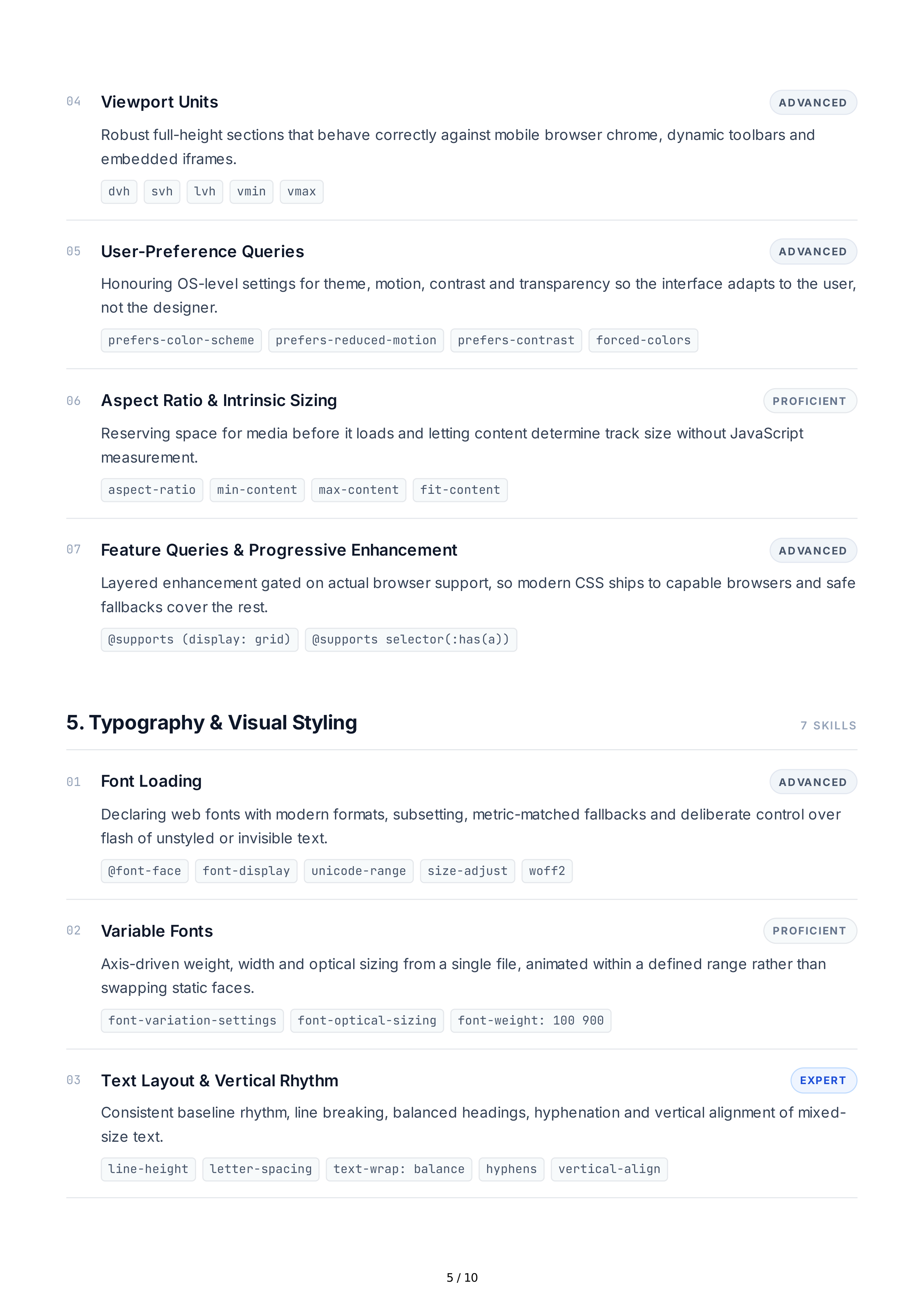 CSS Hard Skills — page 5