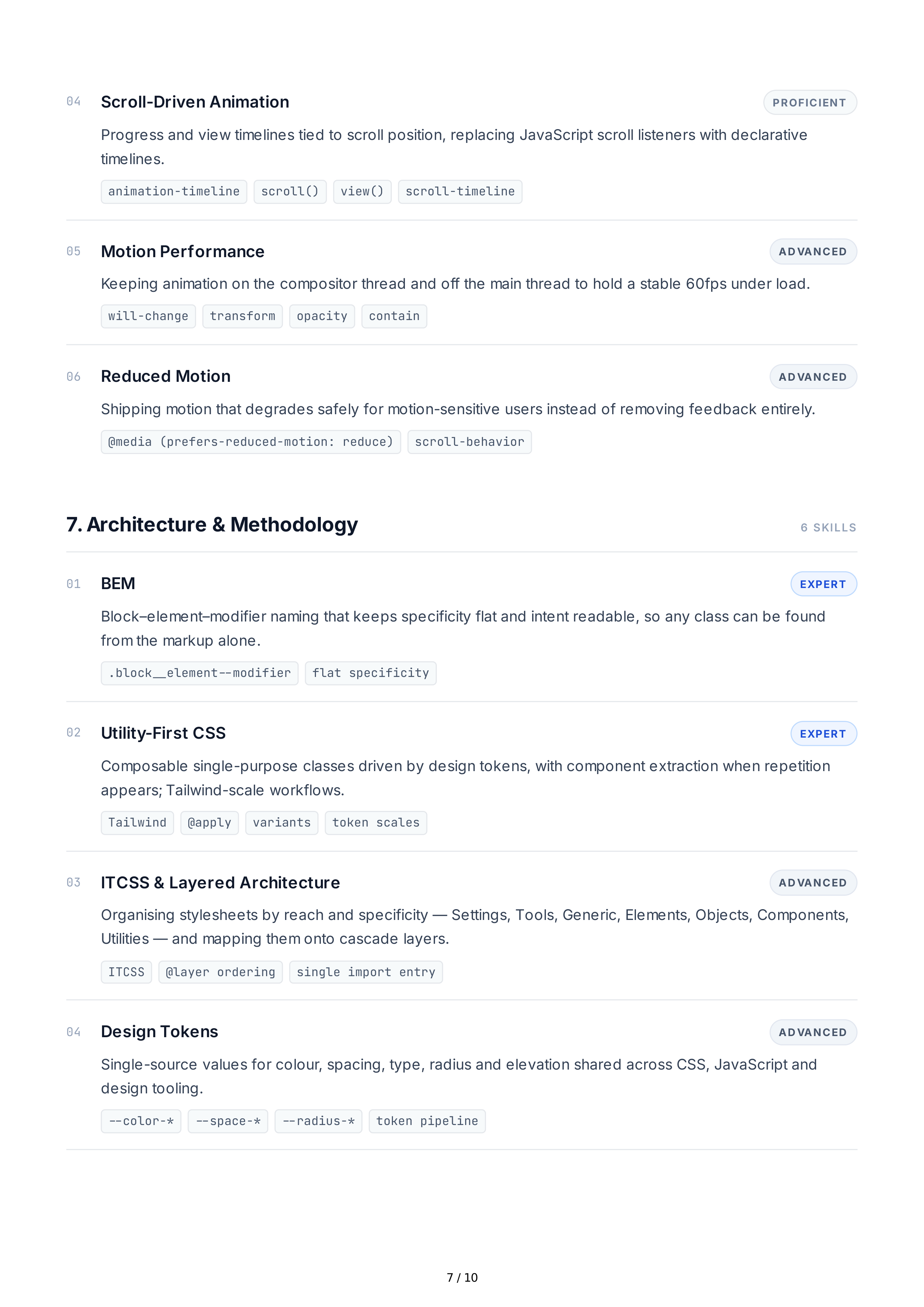 CSS Hard Skills — page 7