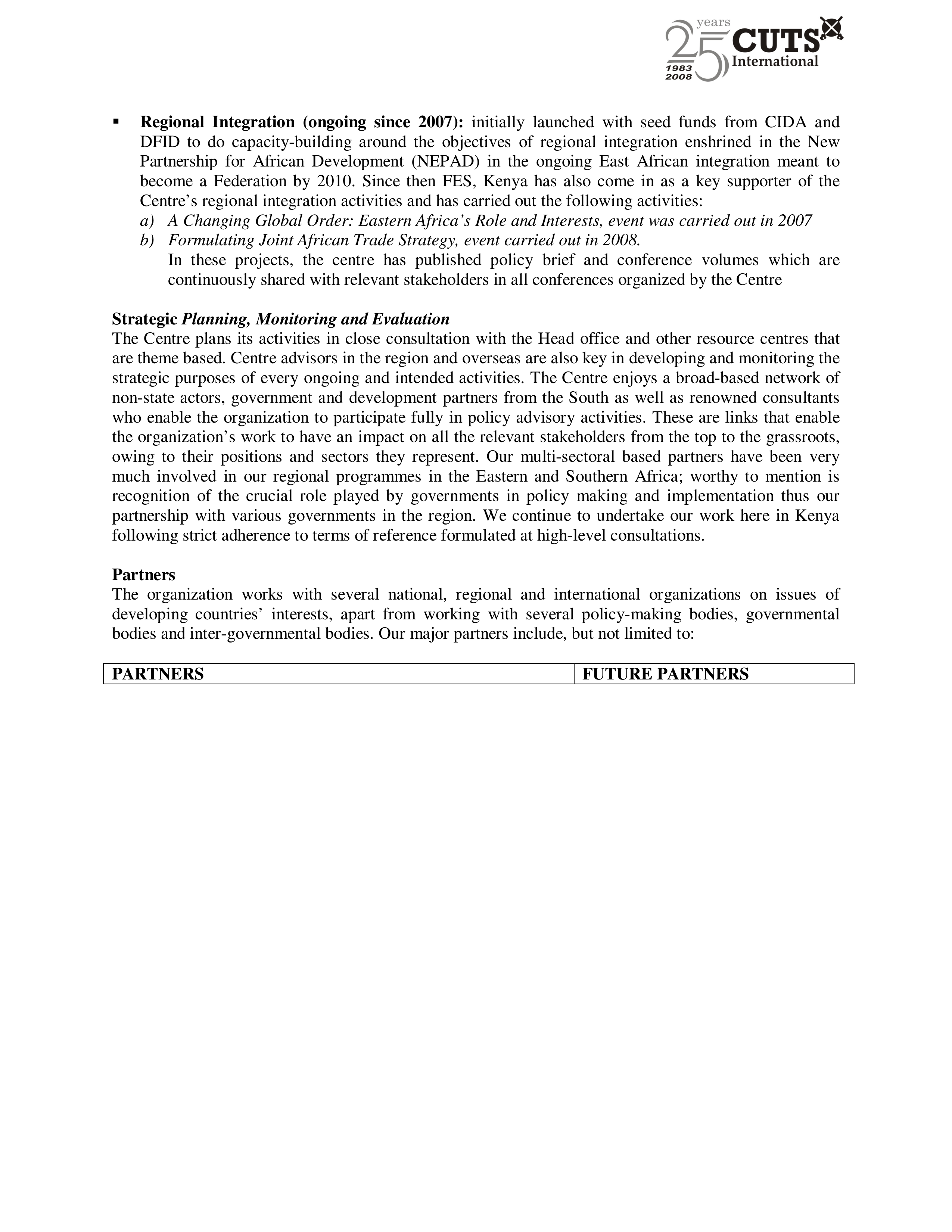 CUTS Africa Capability Statement — page 4