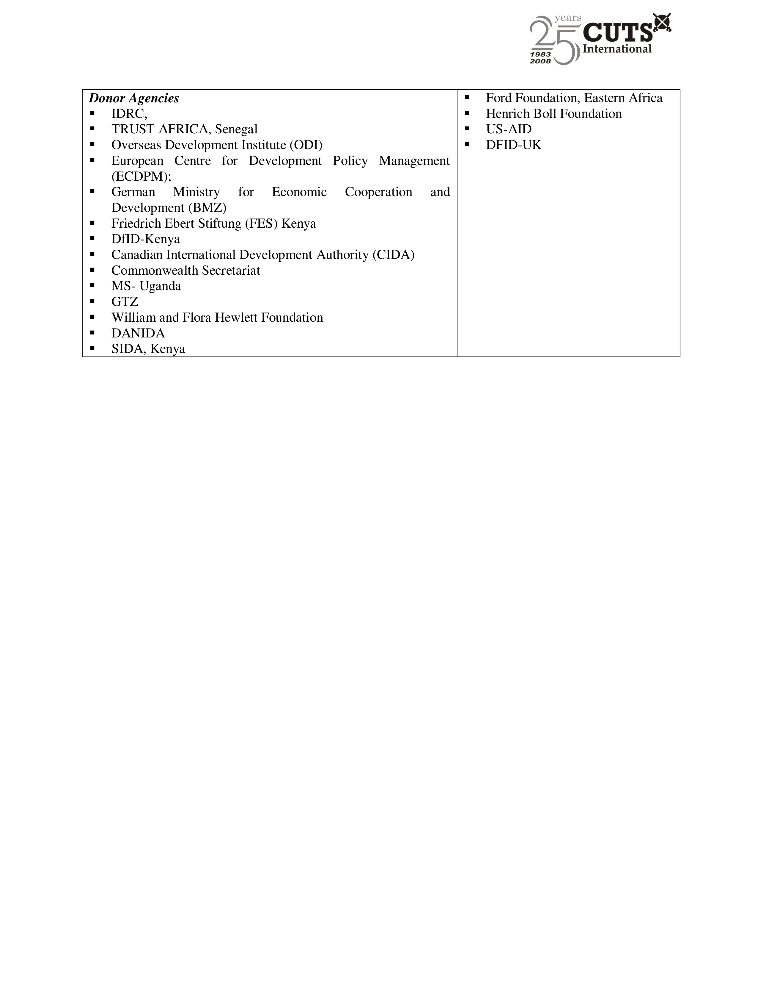 CUTS Africa Capability Statement — page 5