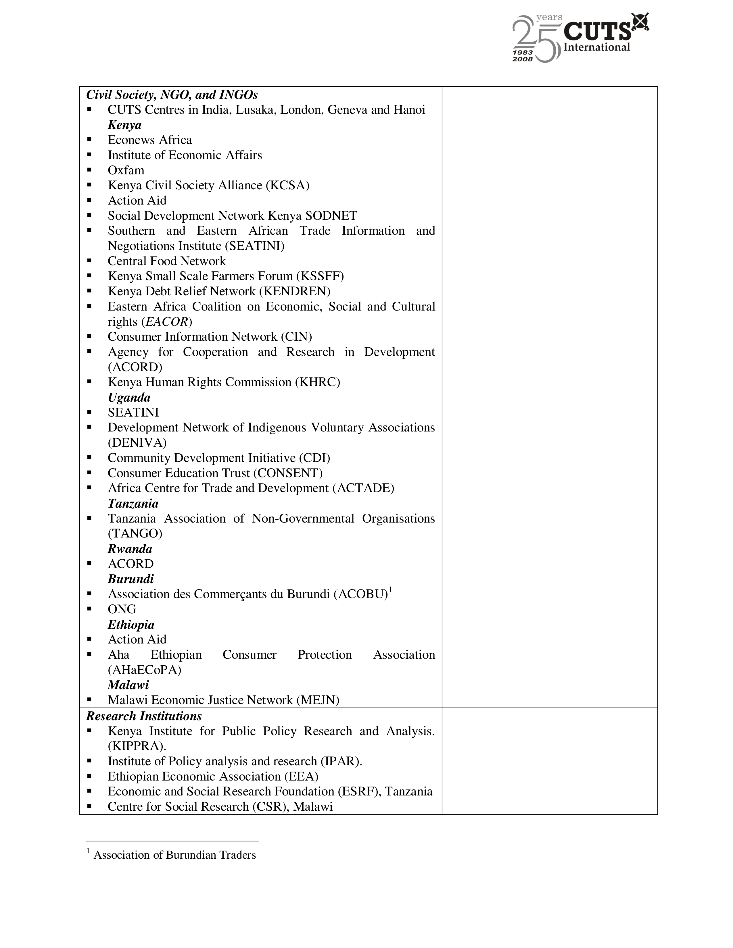 CUTS Africa Capability Statement — page 6