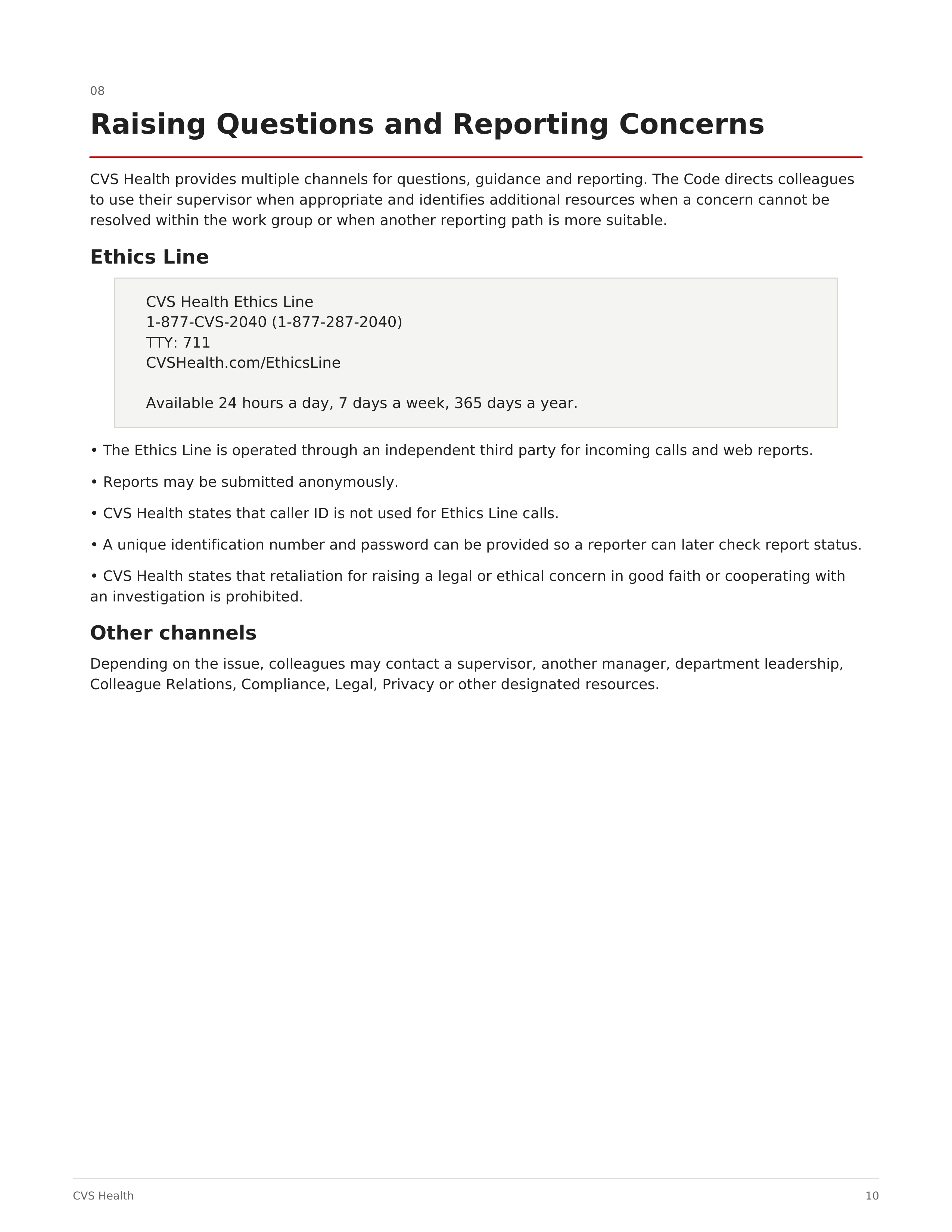 CVS Employee Policy and Procedures Handbook — page 10