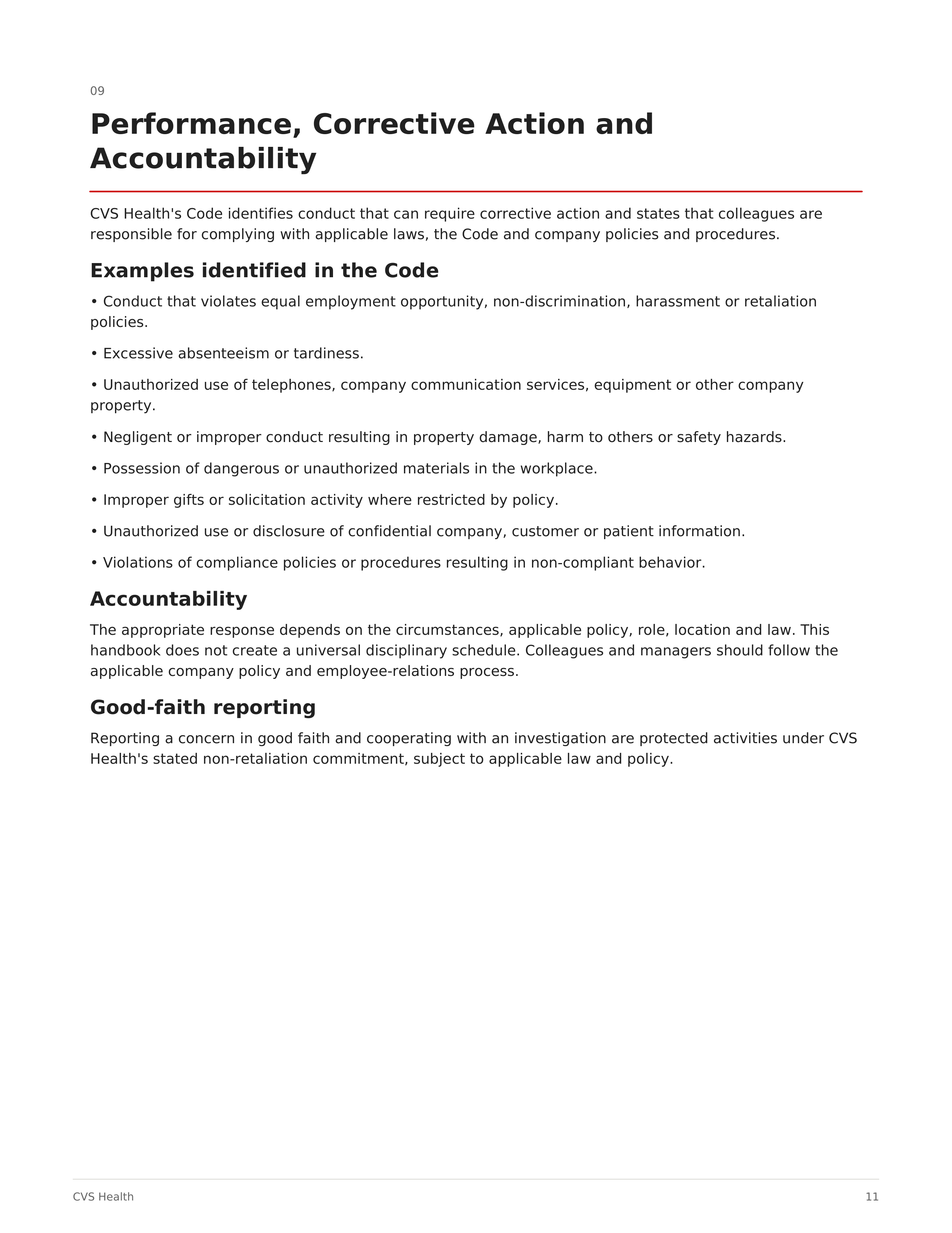 CVS Employee Policy and Procedures Handbook — page 11