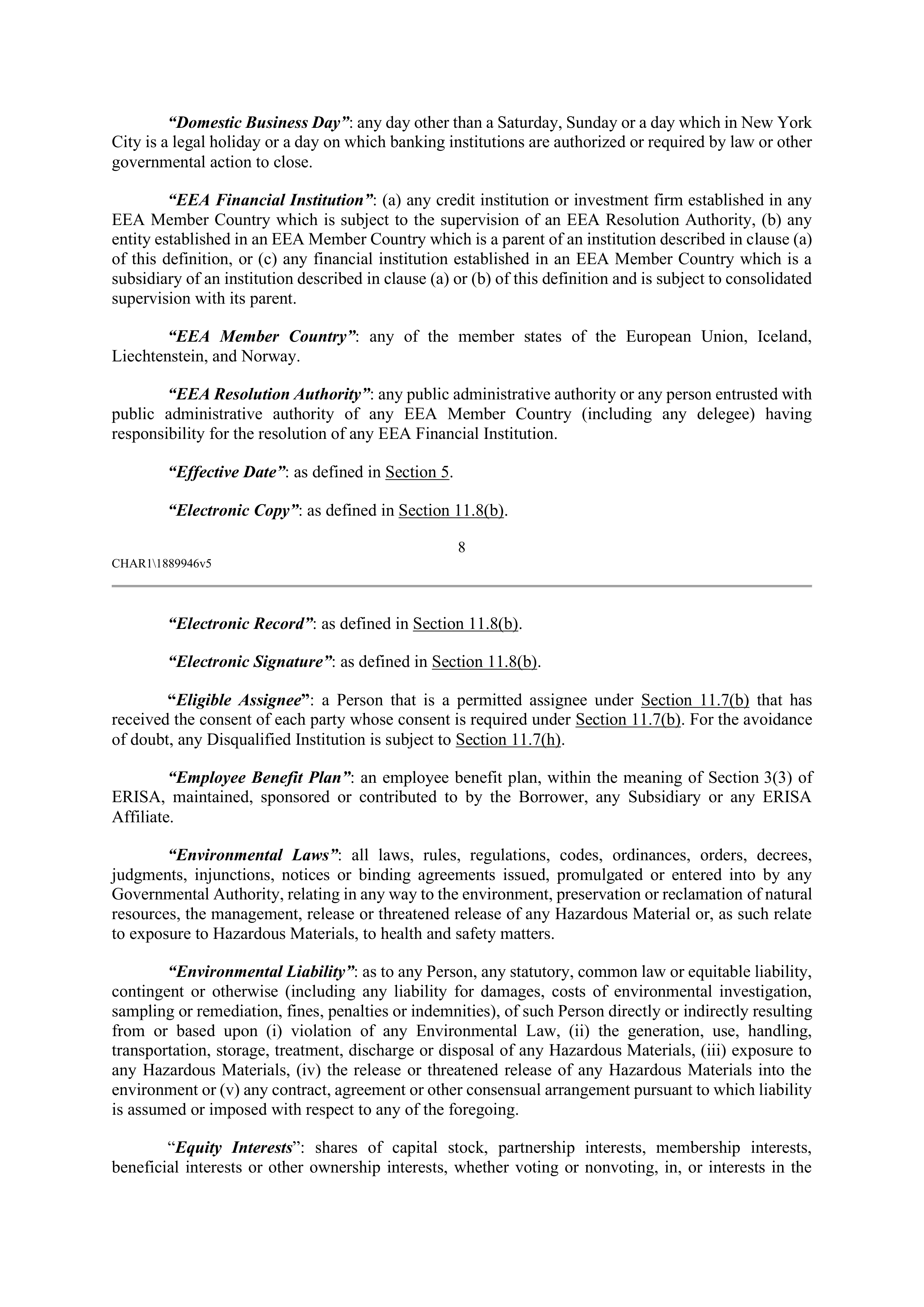CVS HEALTH CORPORATION FIVE YEAR CREDIT AGREEMENT — page 14
