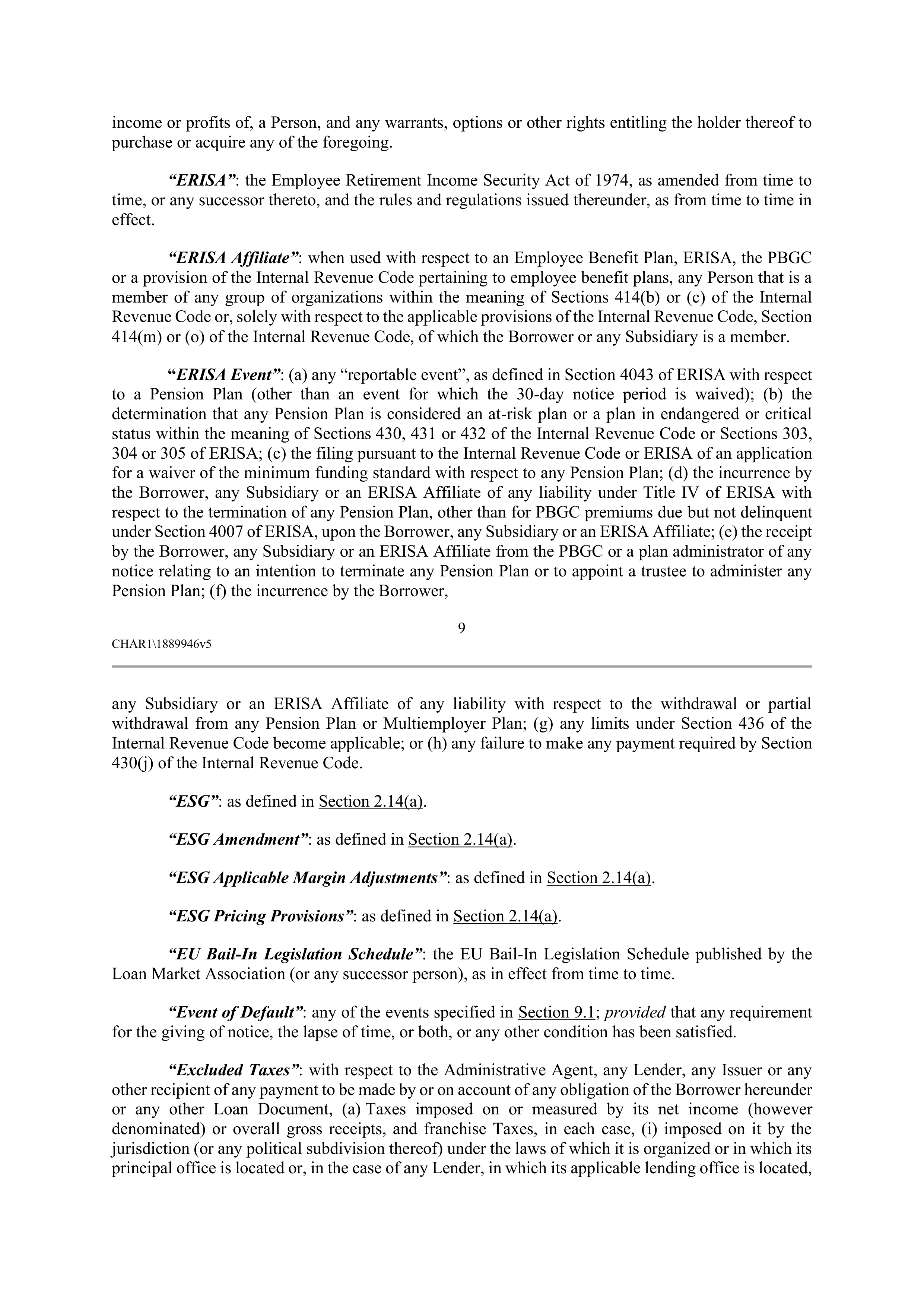 CVS HEALTH CORPORATION FIVE YEAR CREDIT AGREEMENT — page 15