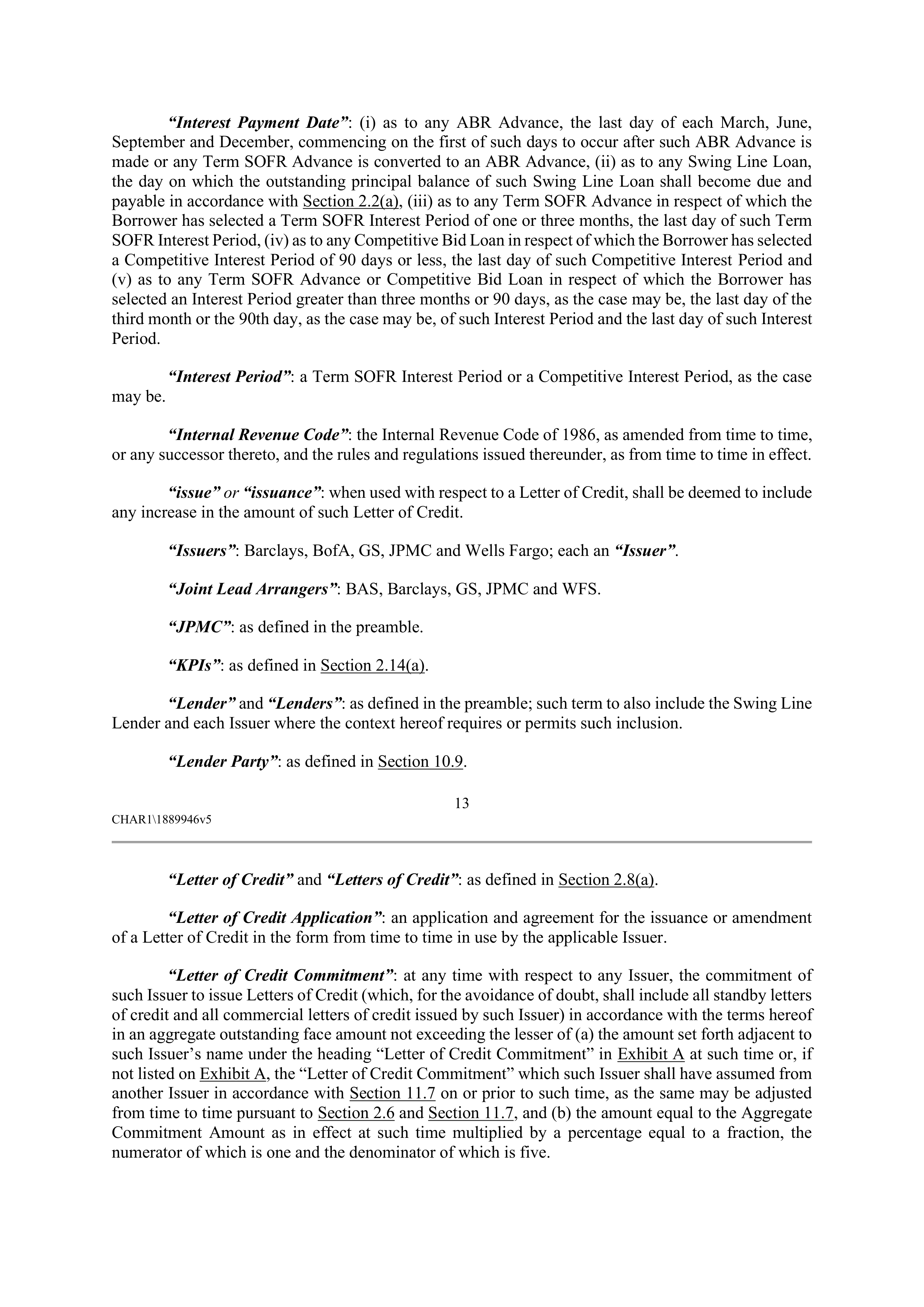 CVS HEALTH CORPORATION FIVE YEAR CREDIT AGREEMENT — page 19