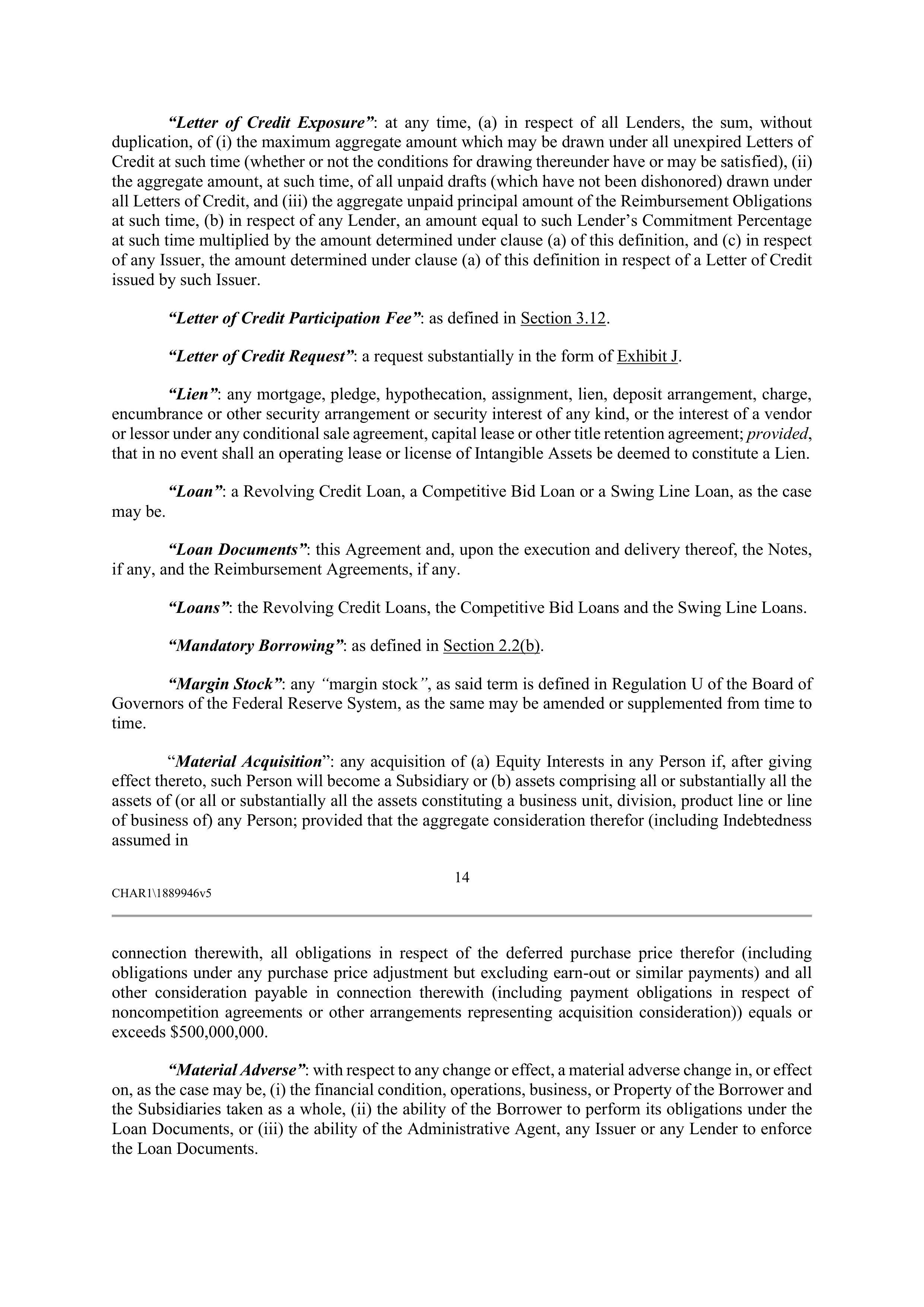 CVS HEALTH CORPORATION FIVE YEAR CREDIT AGREEMENT — page 20