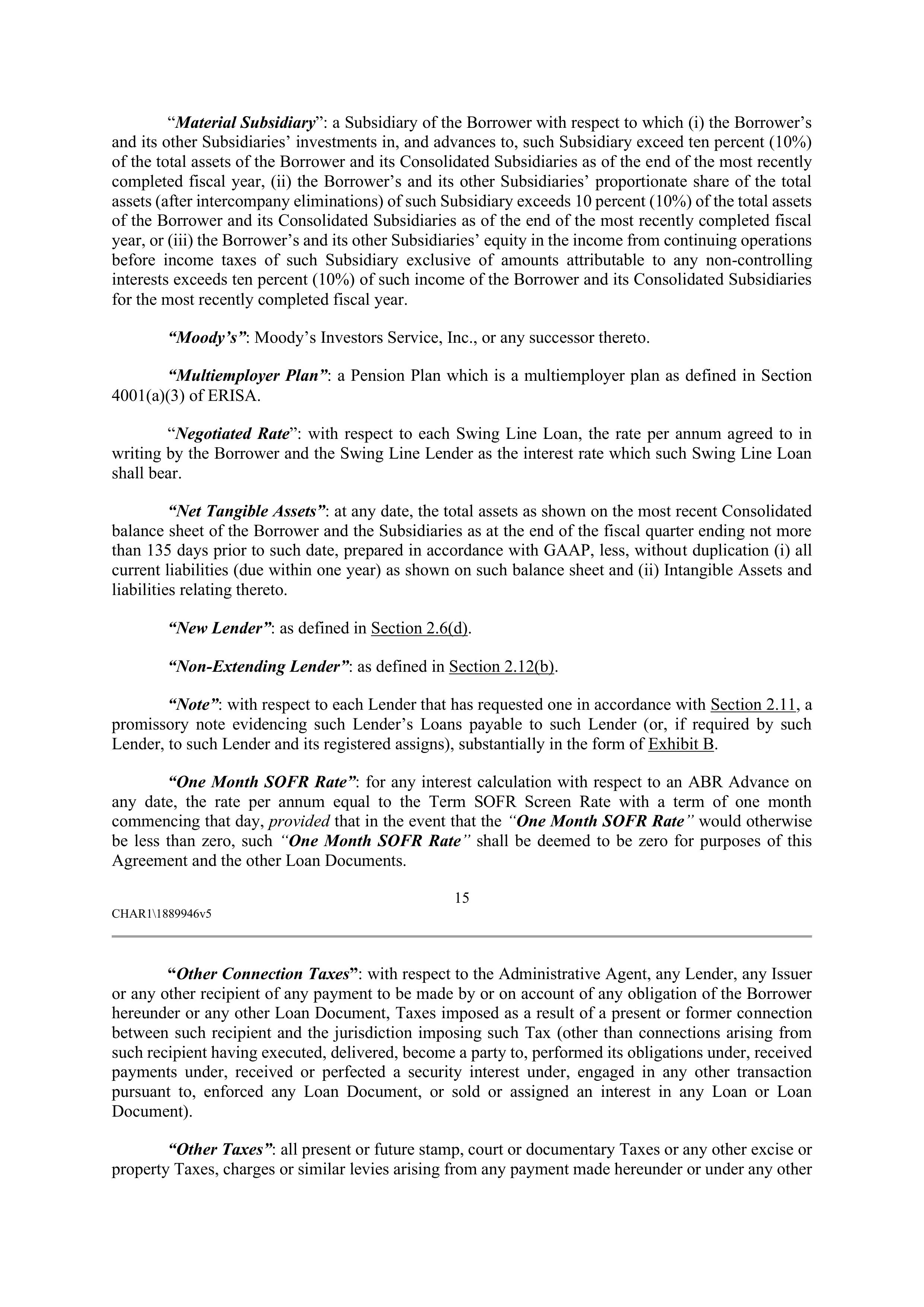 CVS HEALTH CORPORATION FIVE YEAR CREDIT AGREEMENT — page 21