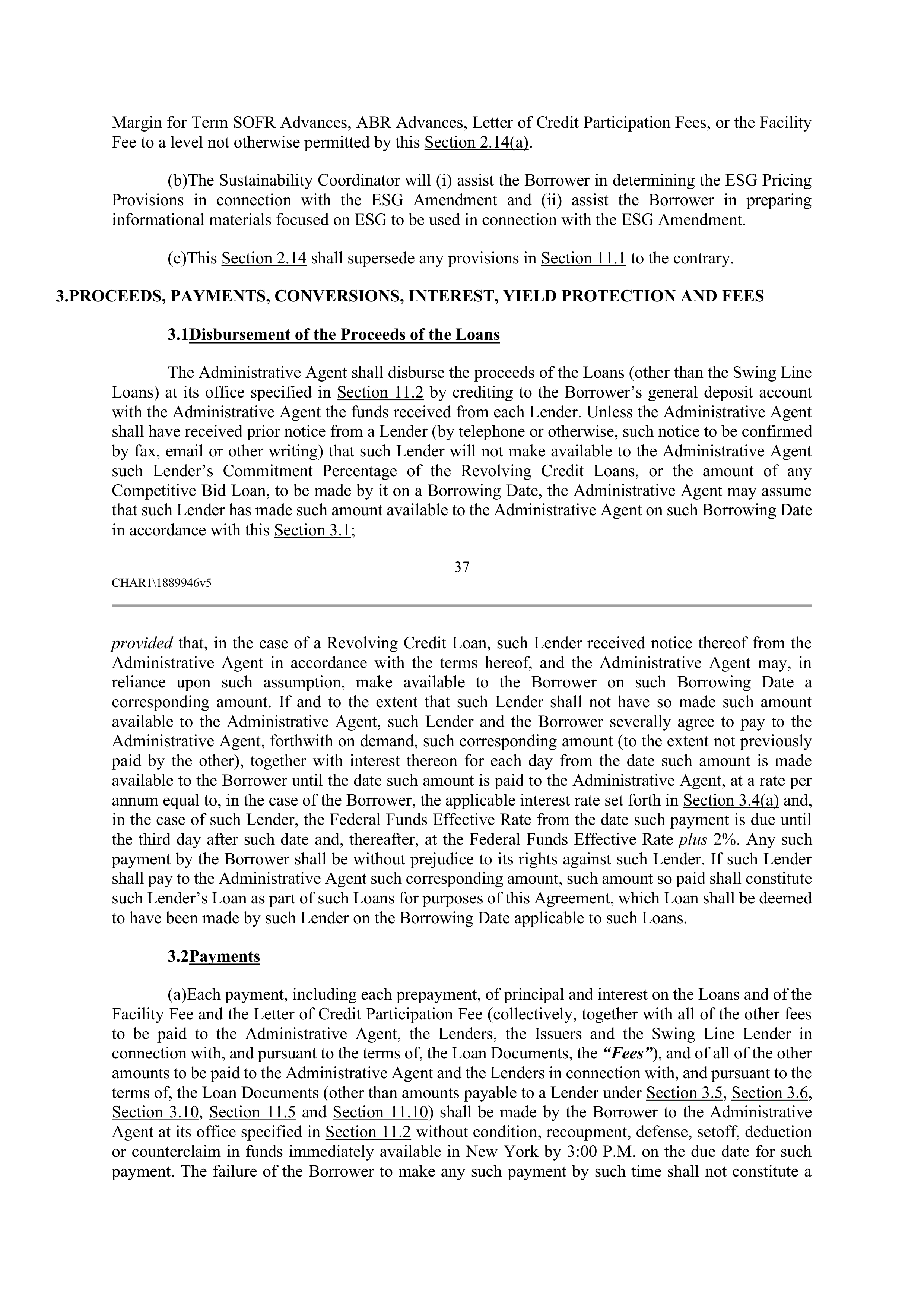 CVS HEALTH CORPORATION FIVE YEAR CREDIT AGREEMENT — page 43
