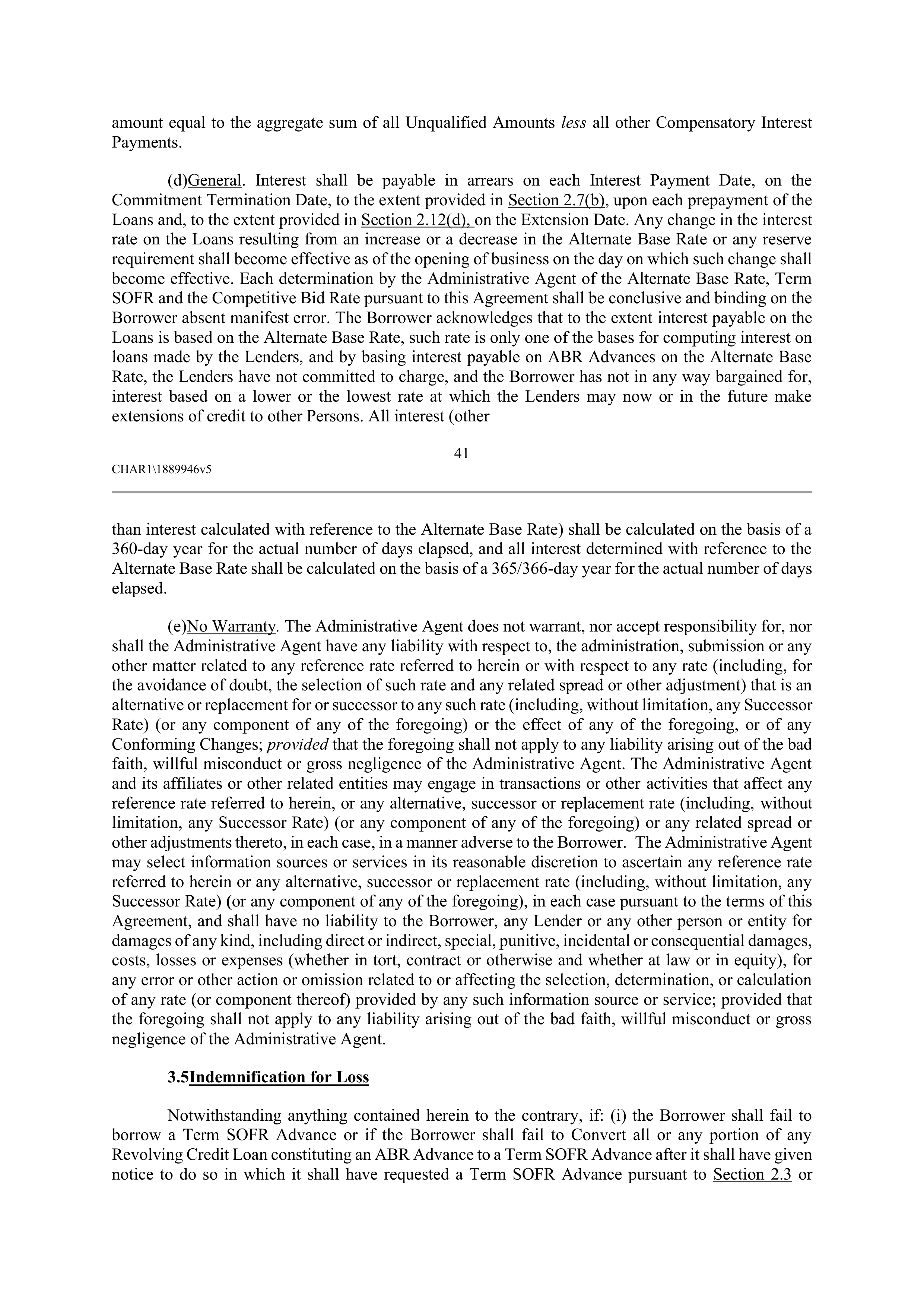 CVS HEALTH CORPORATION FIVE YEAR CREDIT AGREEMENT — page 47