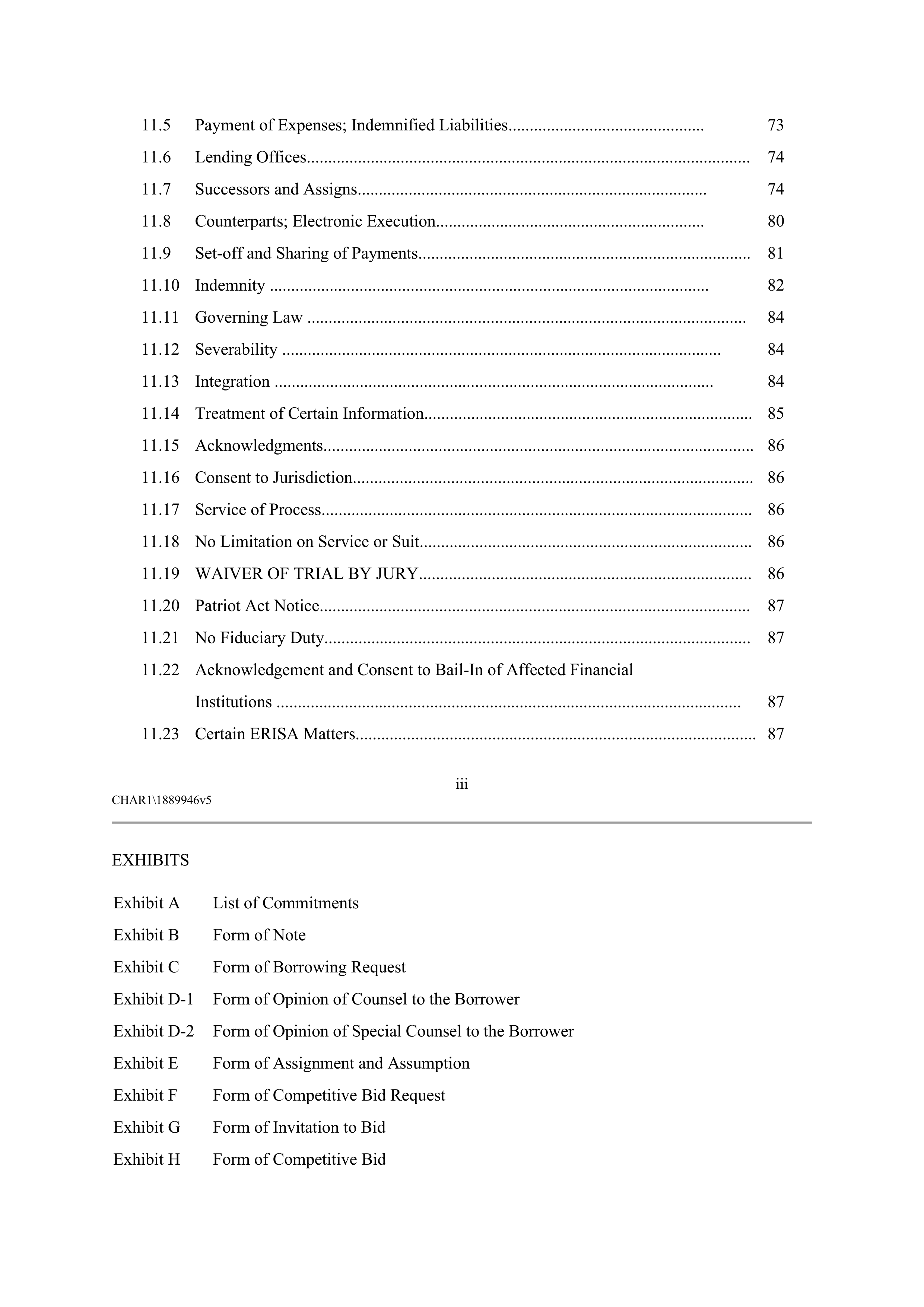 CVS HEALTH CORPORATION FIVE YEAR CREDIT AGREEMENT — page 5