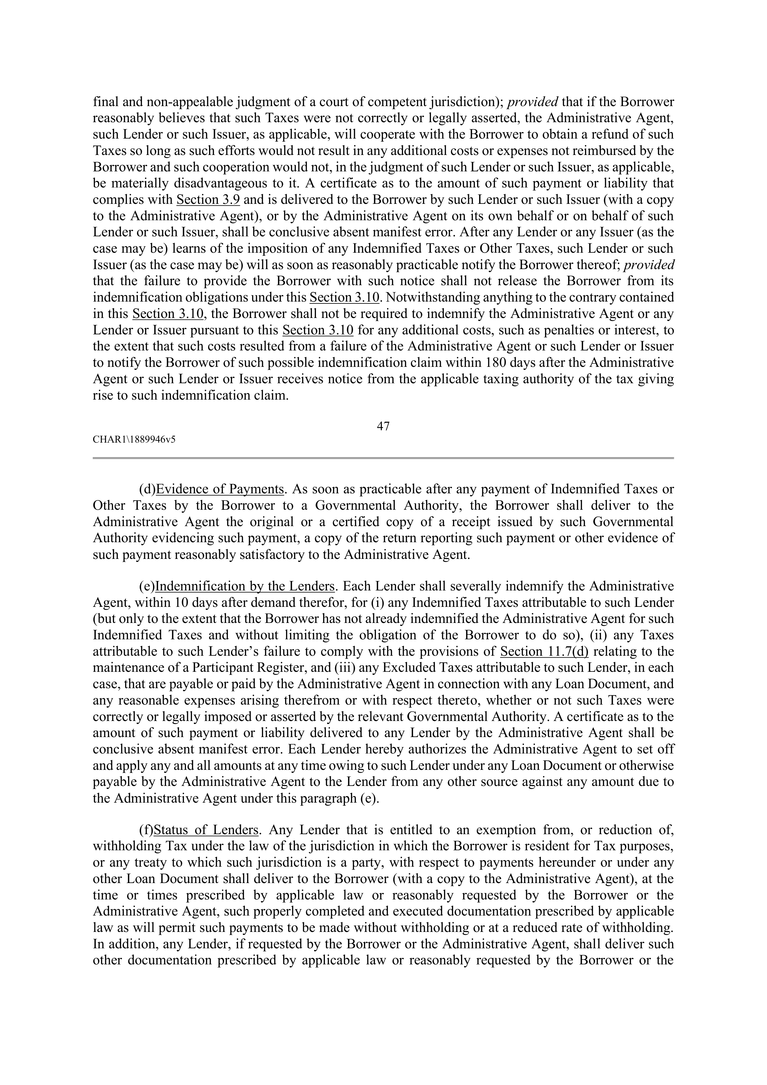 CVS HEALTH CORPORATION FIVE YEAR CREDIT AGREEMENT — page 53