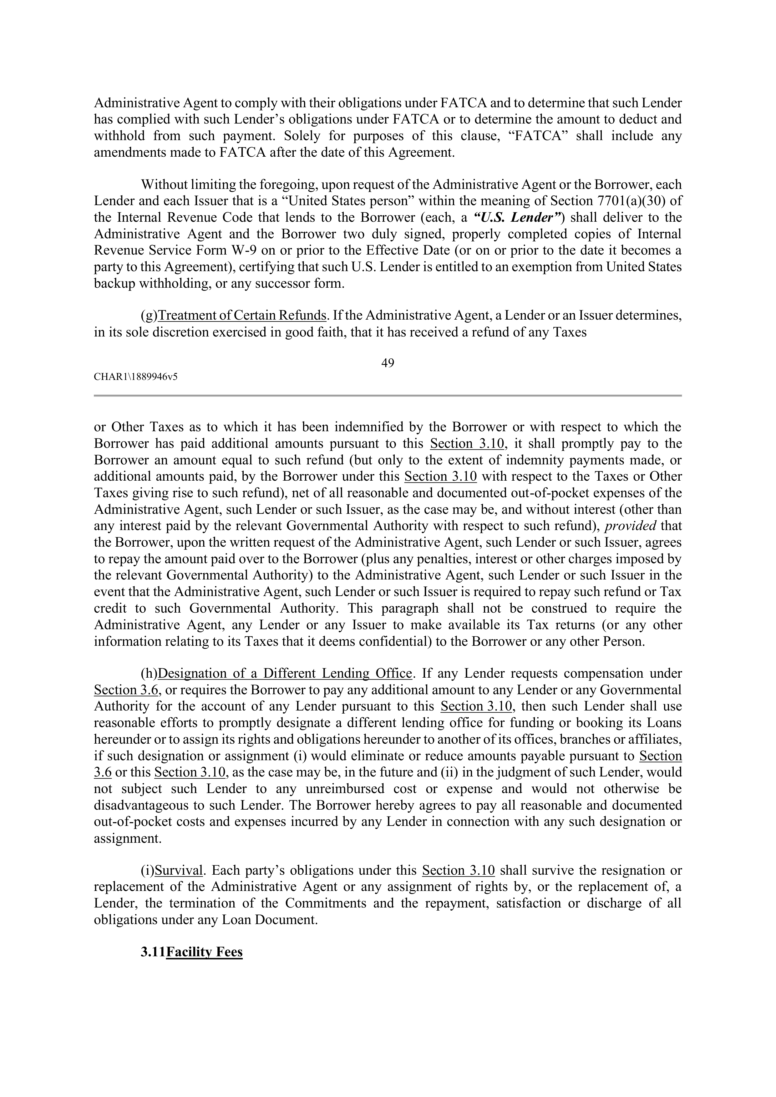 CVS HEALTH CORPORATION FIVE YEAR CREDIT AGREEMENT — page 55