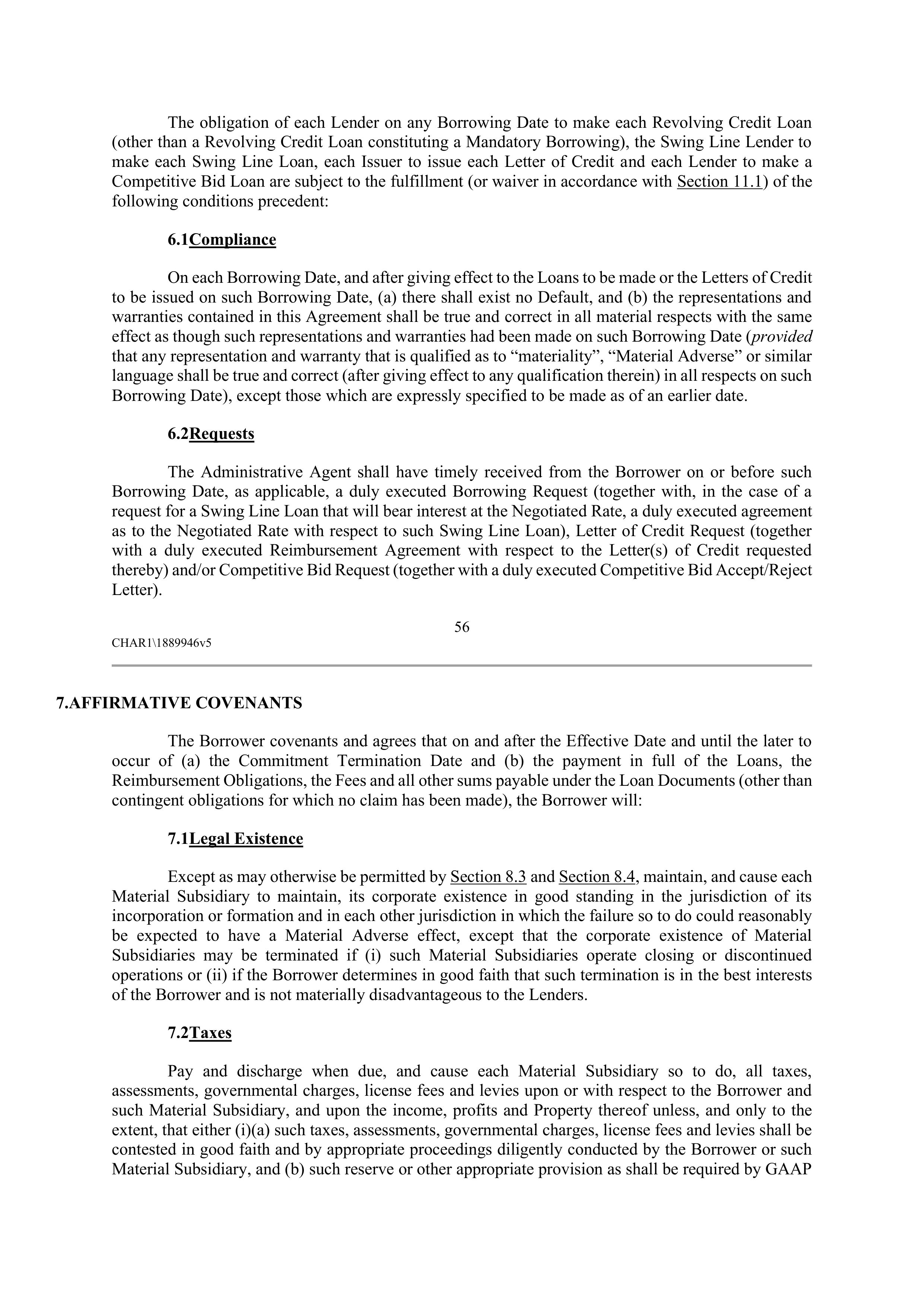 CVS HEALTH CORPORATION FIVE YEAR CREDIT AGREEMENT — page 62