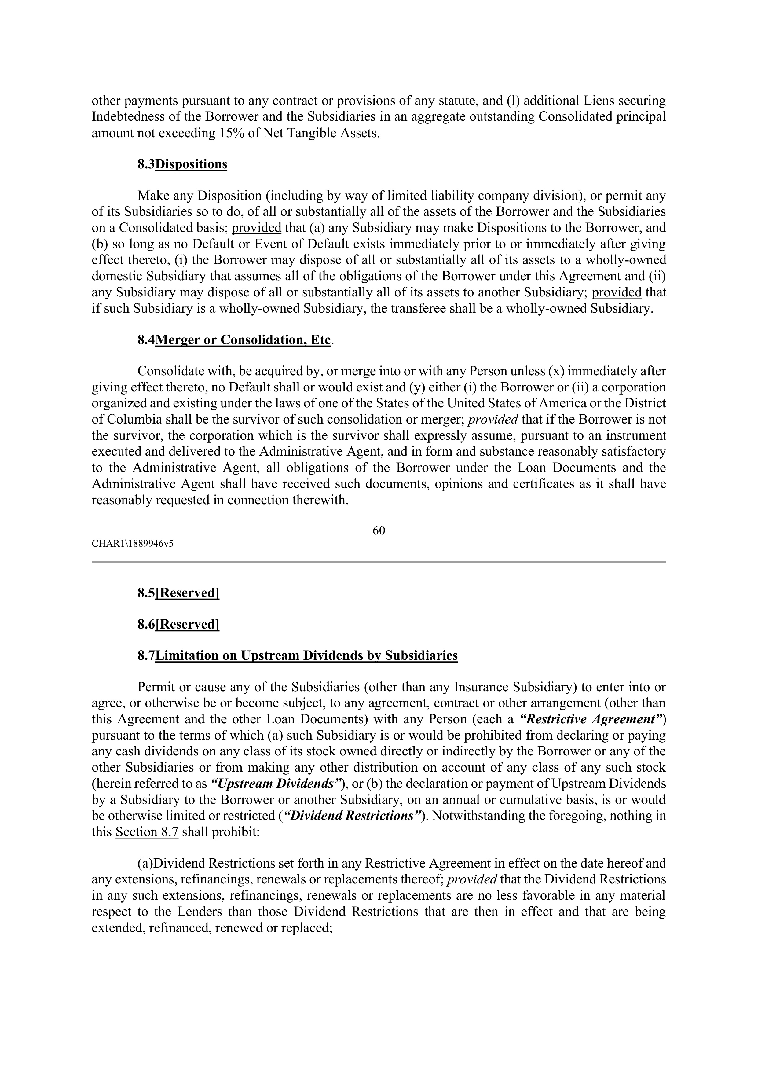 CVS HEALTH CORPORATION FIVE YEAR CREDIT AGREEMENT — page 66