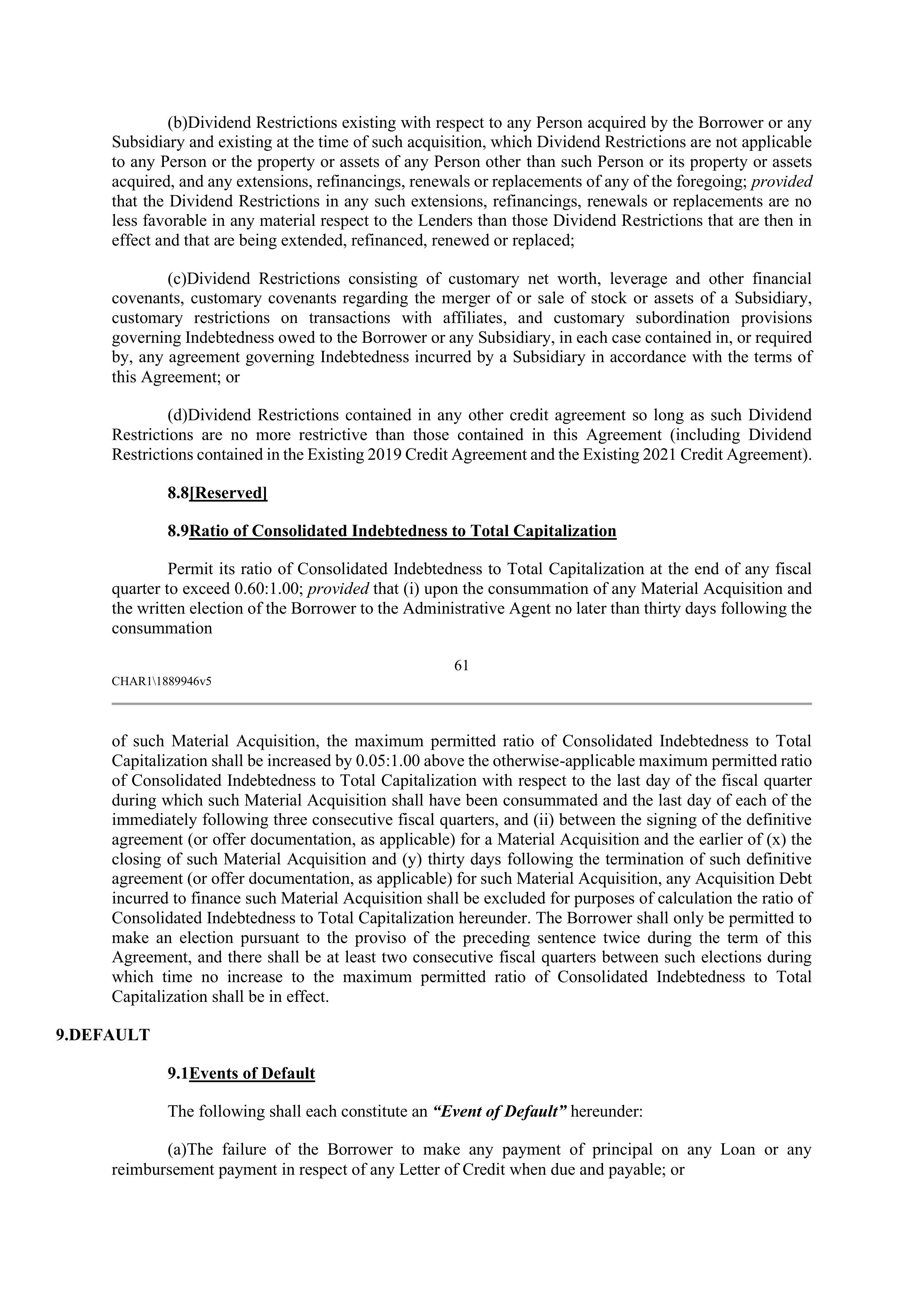 CVS HEALTH CORPORATION FIVE YEAR CREDIT AGREEMENT — page 67
