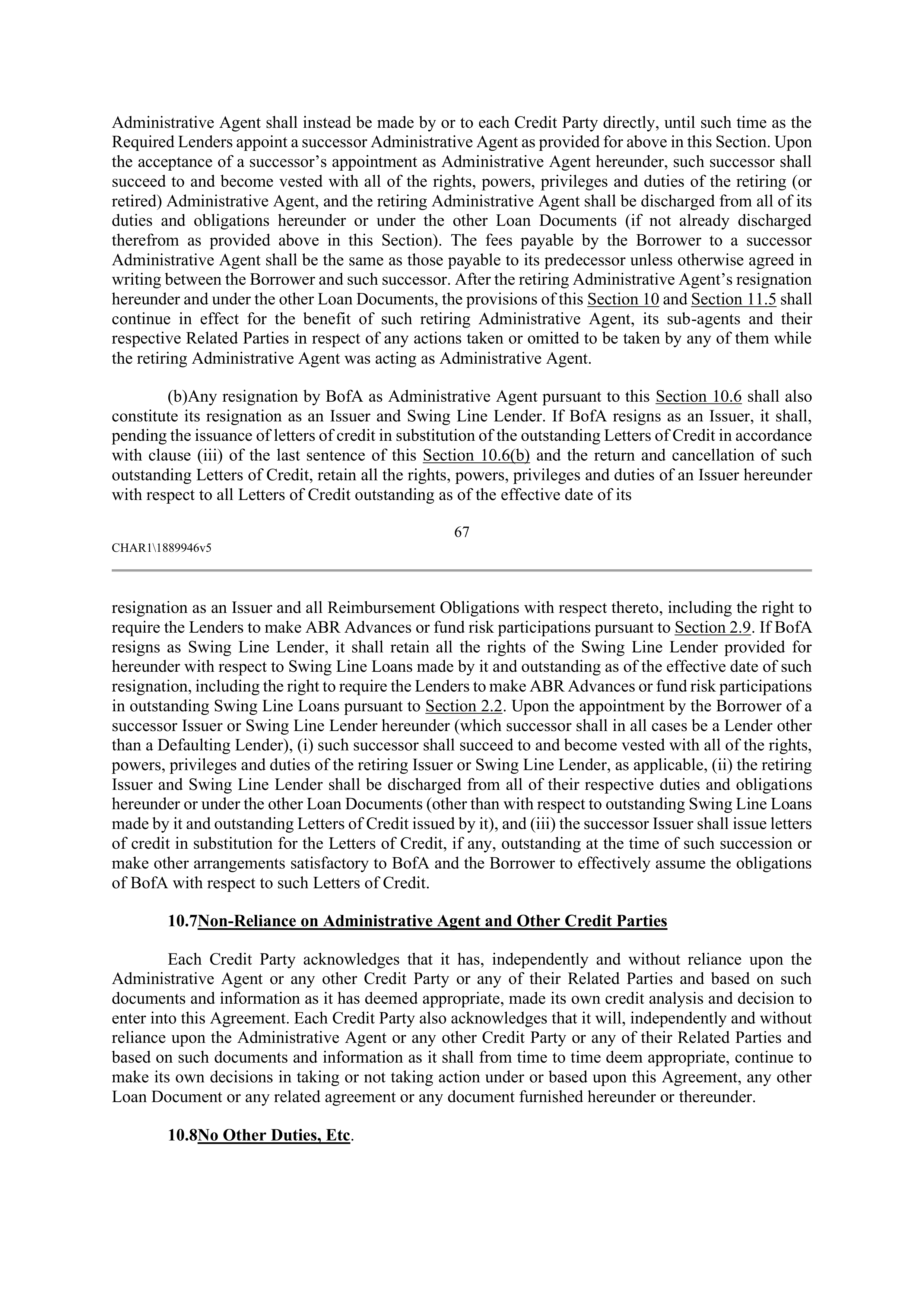 CVS HEALTH CORPORATION FIVE YEAR CREDIT AGREEMENT — page 73