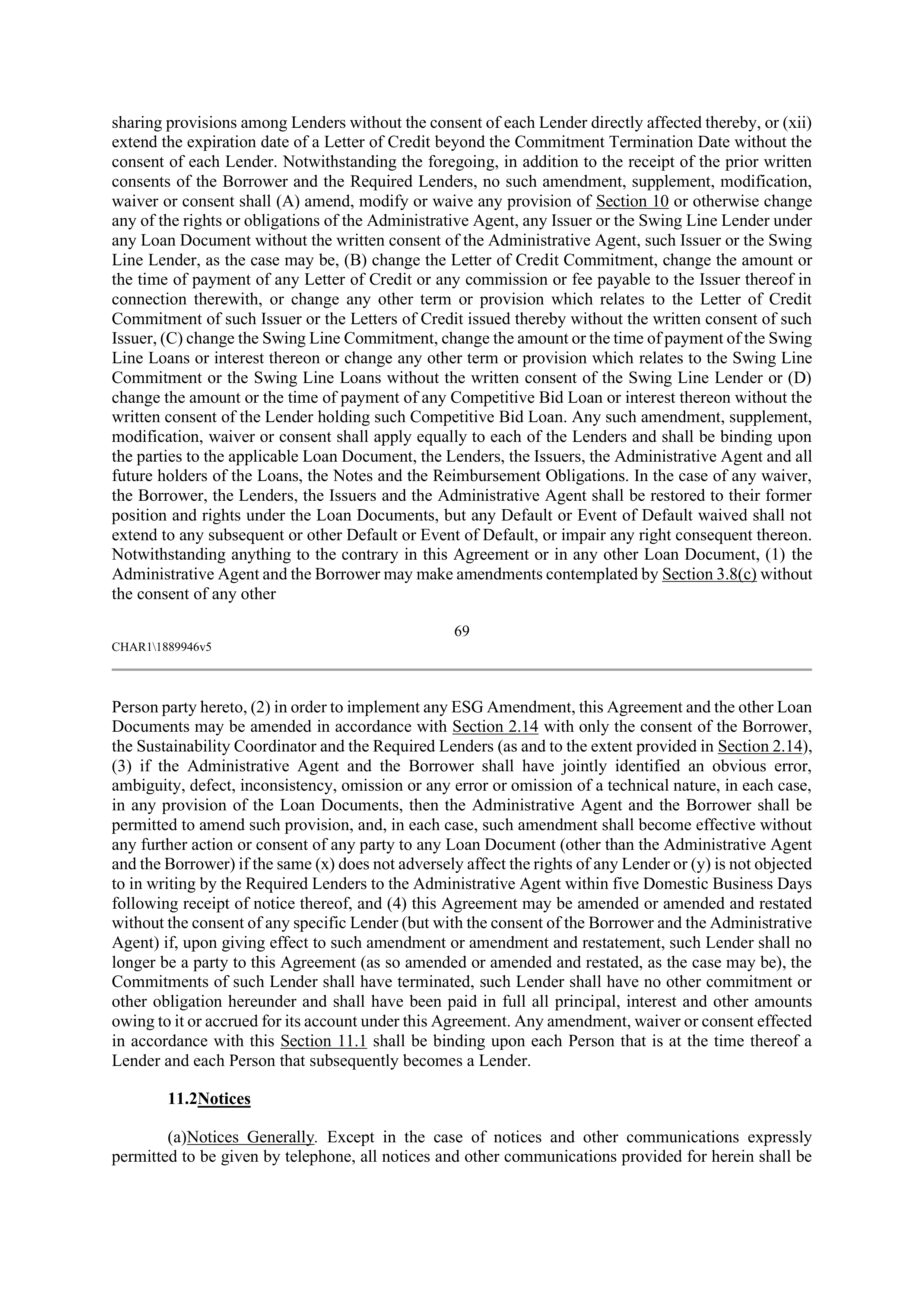 CVS HEALTH CORPORATION FIVE YEAR CREDIT AGREEMENT — page 75