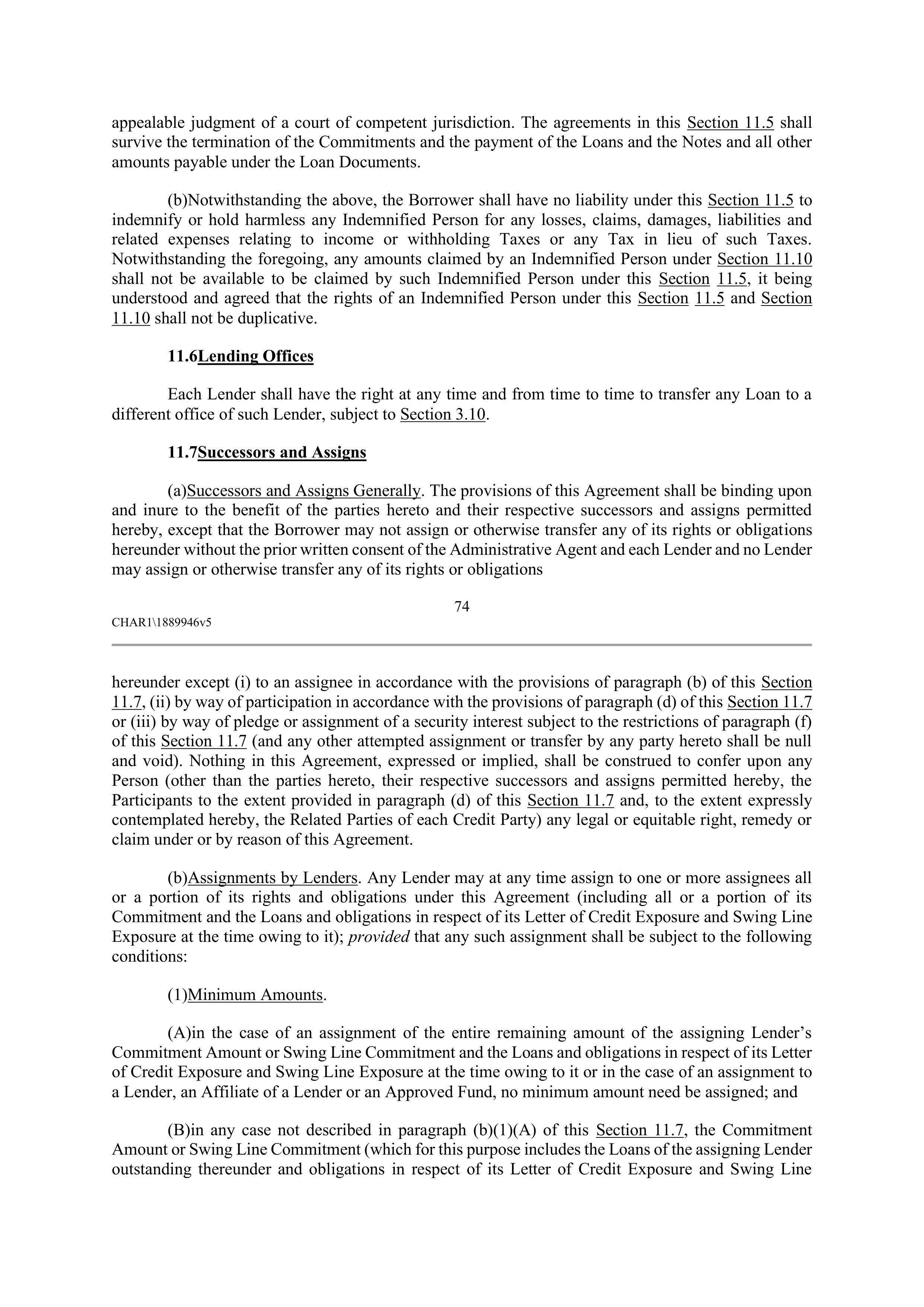 CVS HEALTH CORPORATION FIVE YEAR CREDIT AGREEMENT — page 80