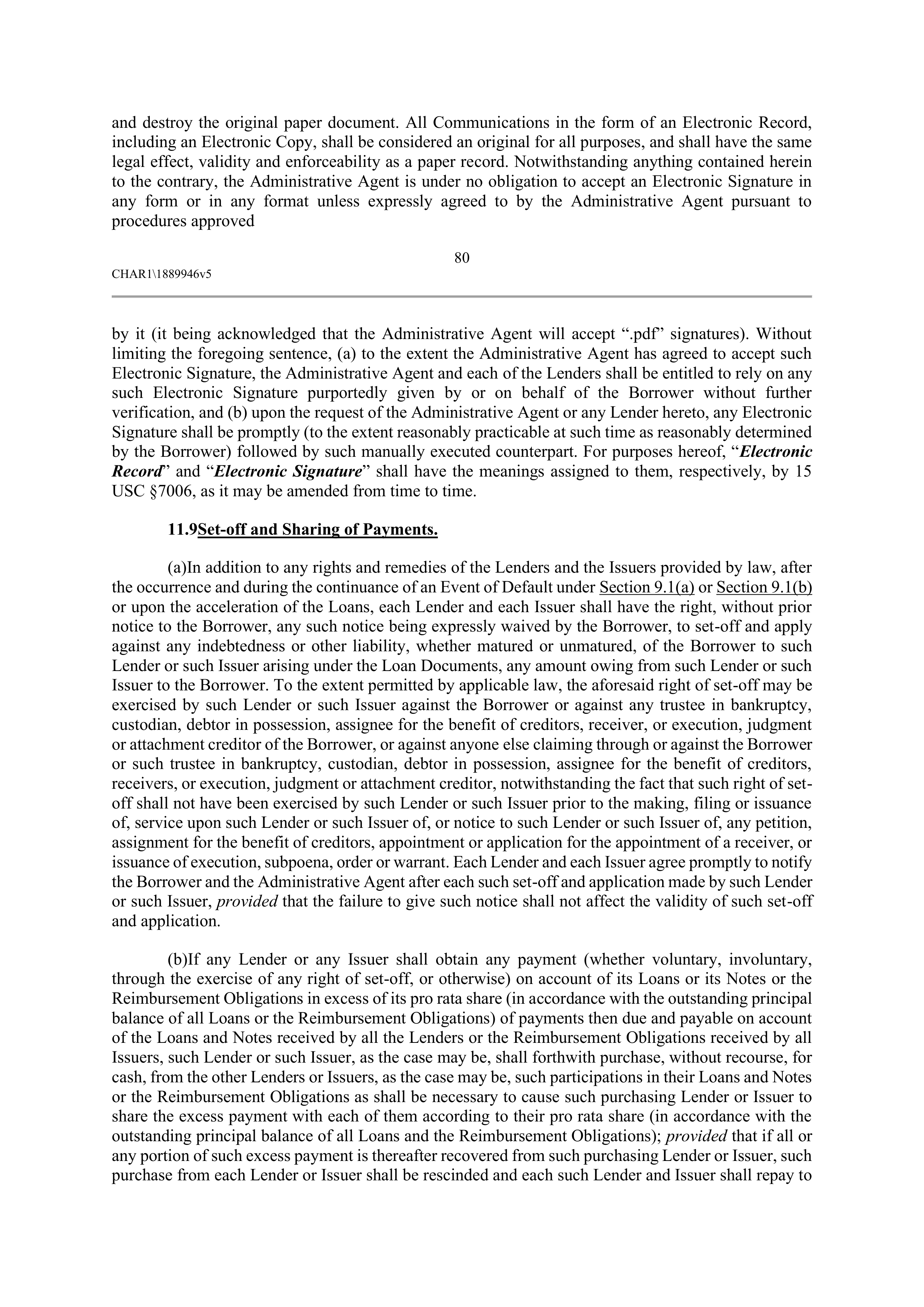 CVS HEALTH CORPORATION FIVE YEAR CREDIT AGREEMENT — page 86