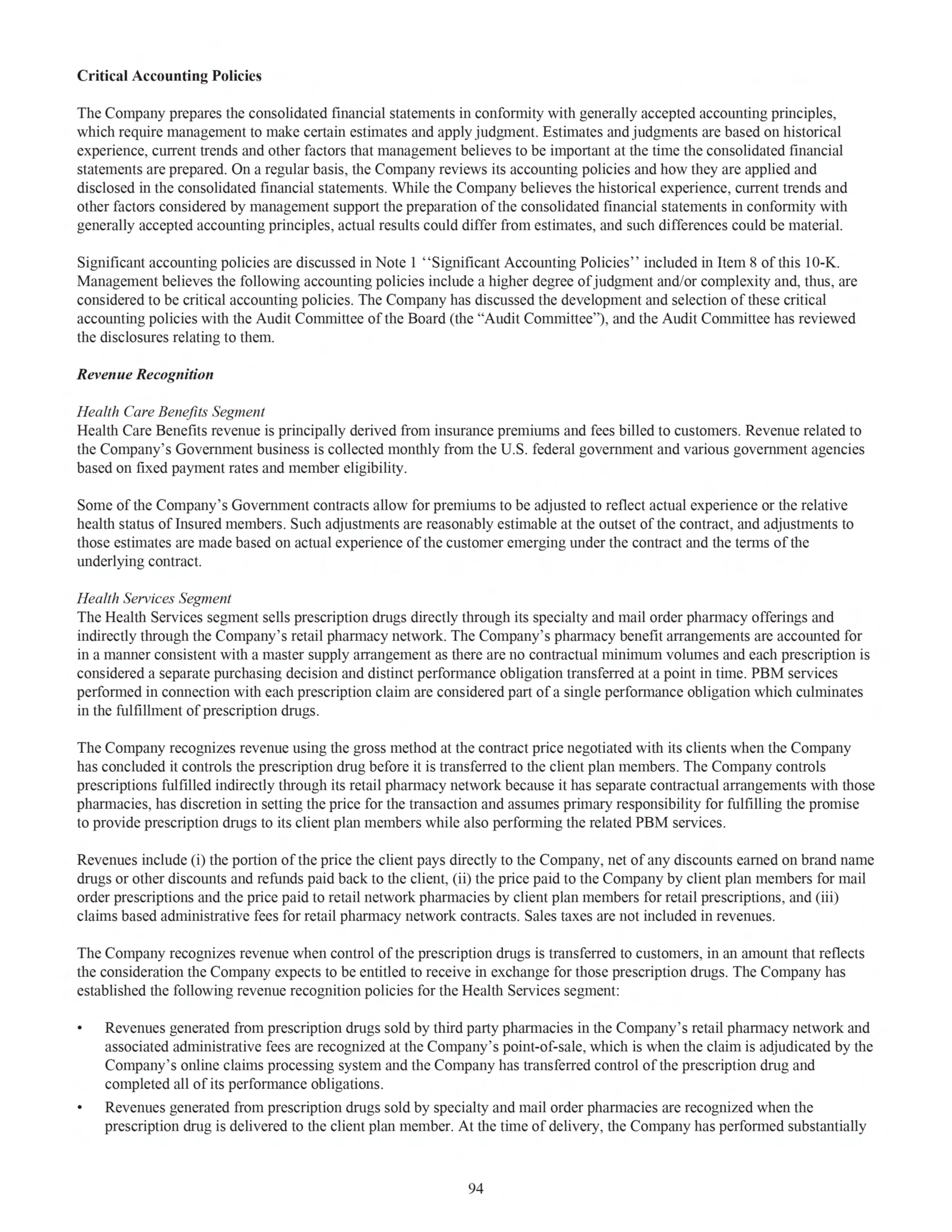 CVS Health Annual Report — page 102