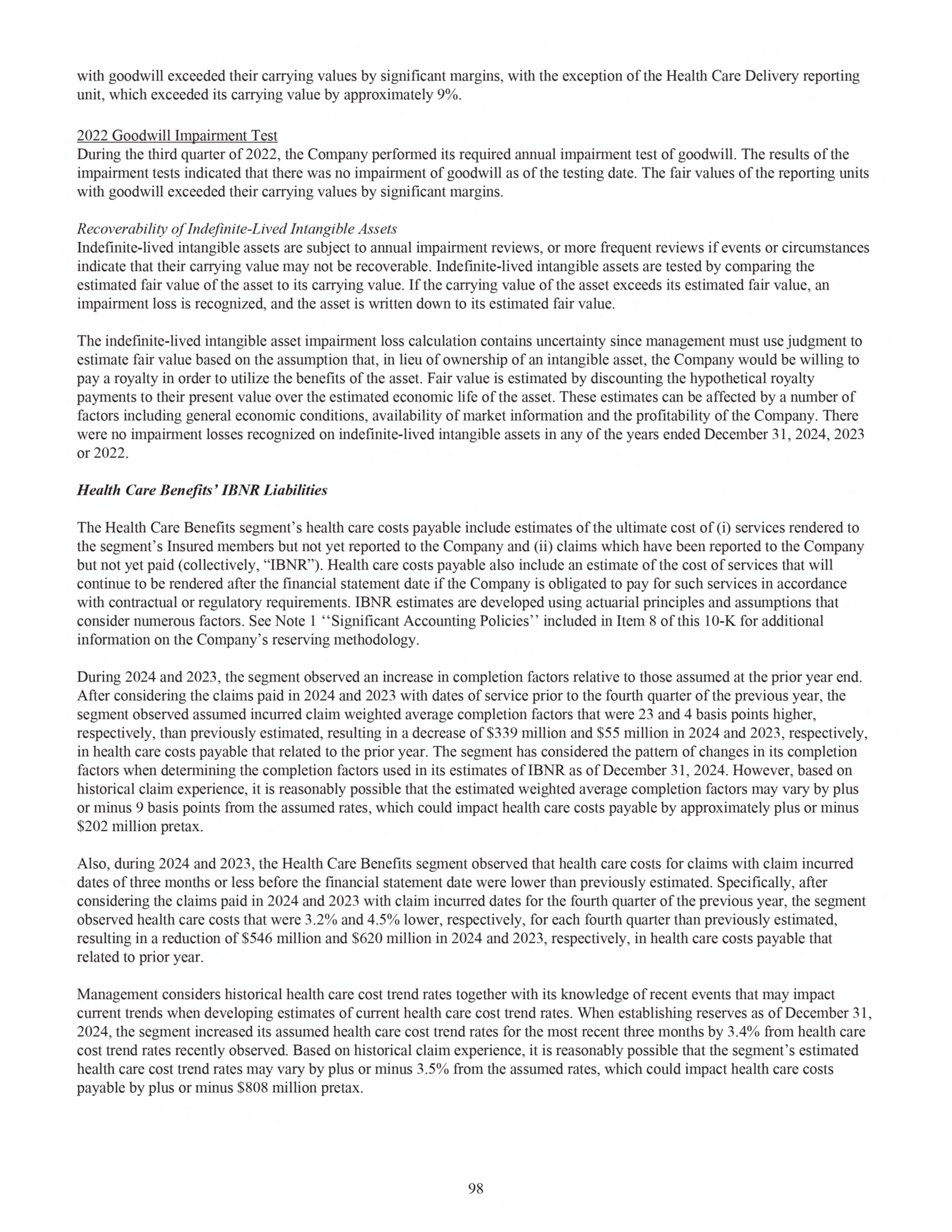 CVS Health Annual Report — page 106