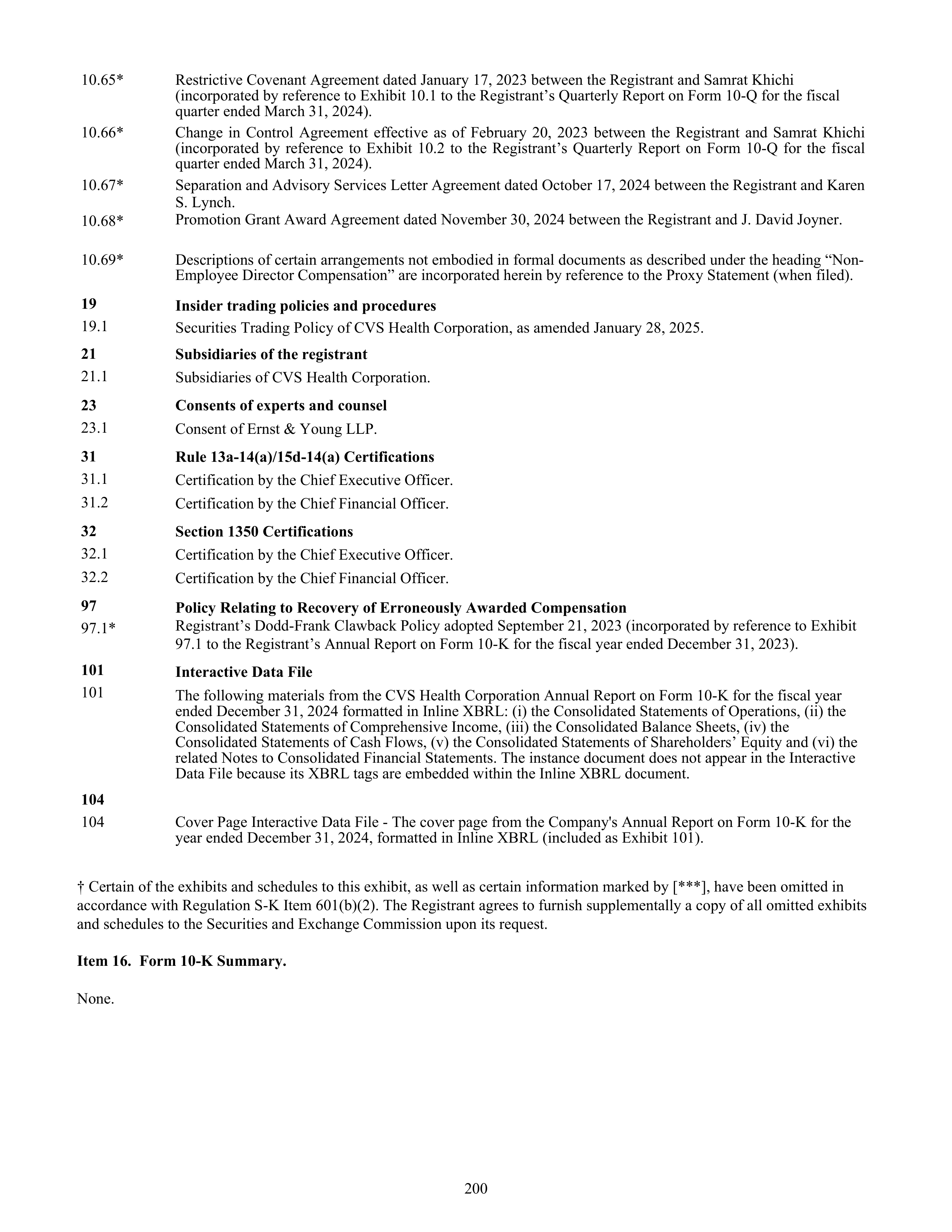 CVS Health Annual Report — page 208