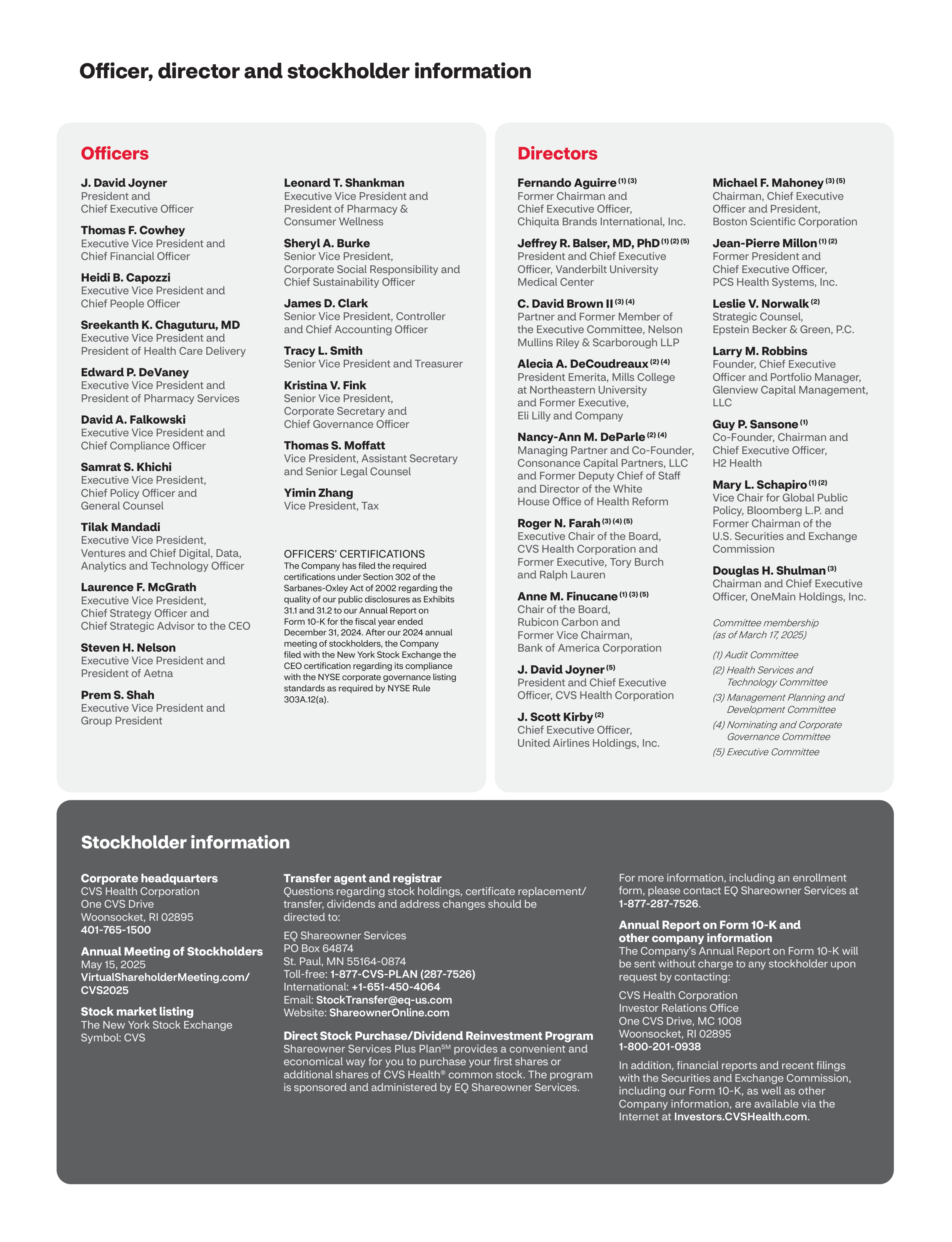 CVS Health Annual Report — page 215