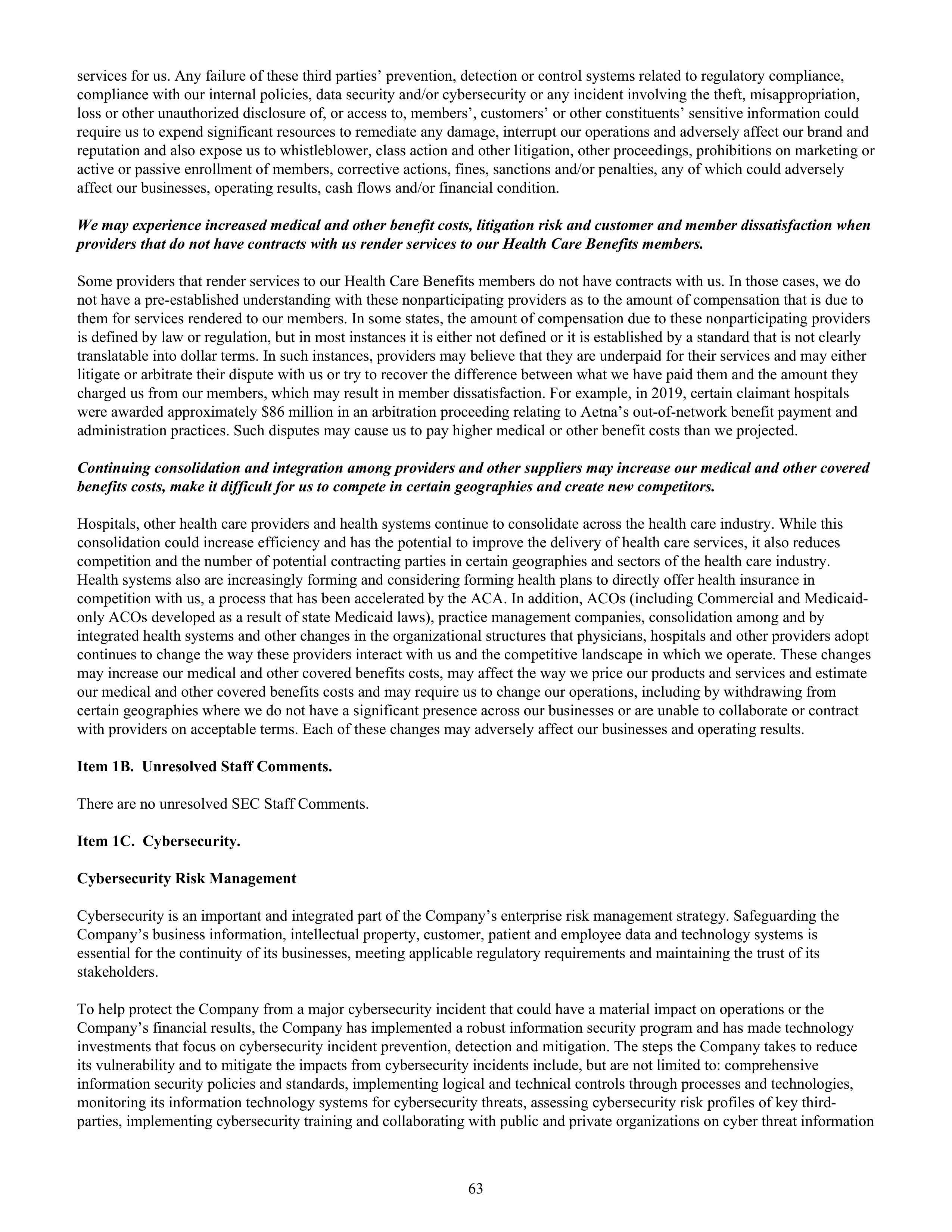 CVS Health Annual Report — page 71