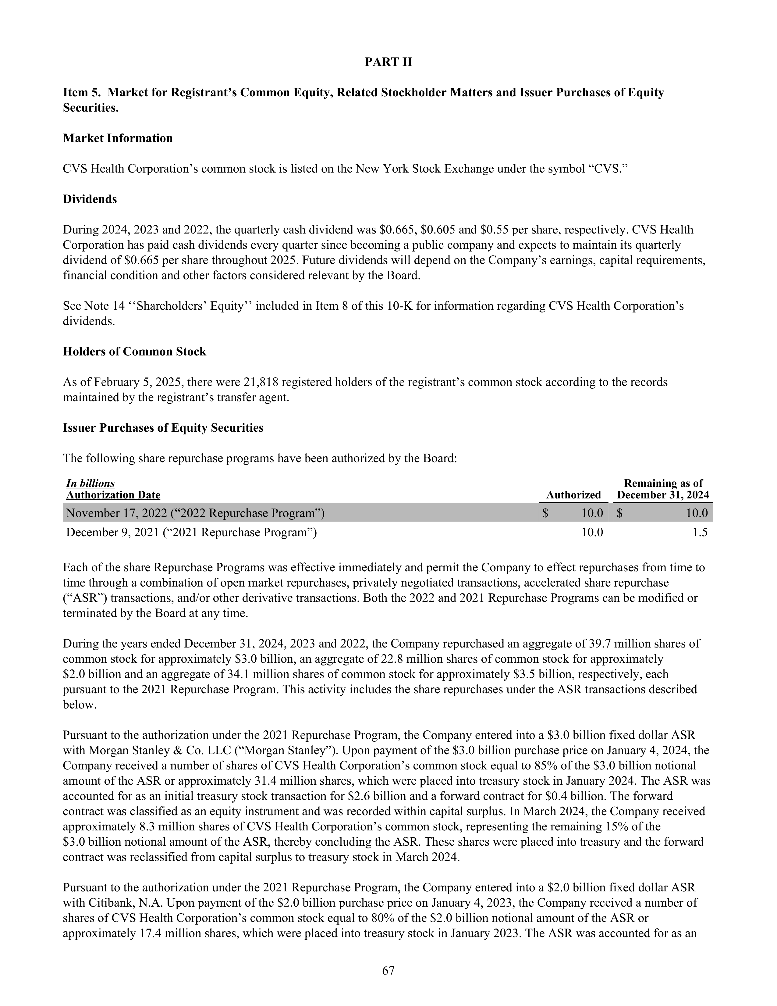 CVS Health Annual Report — page 75