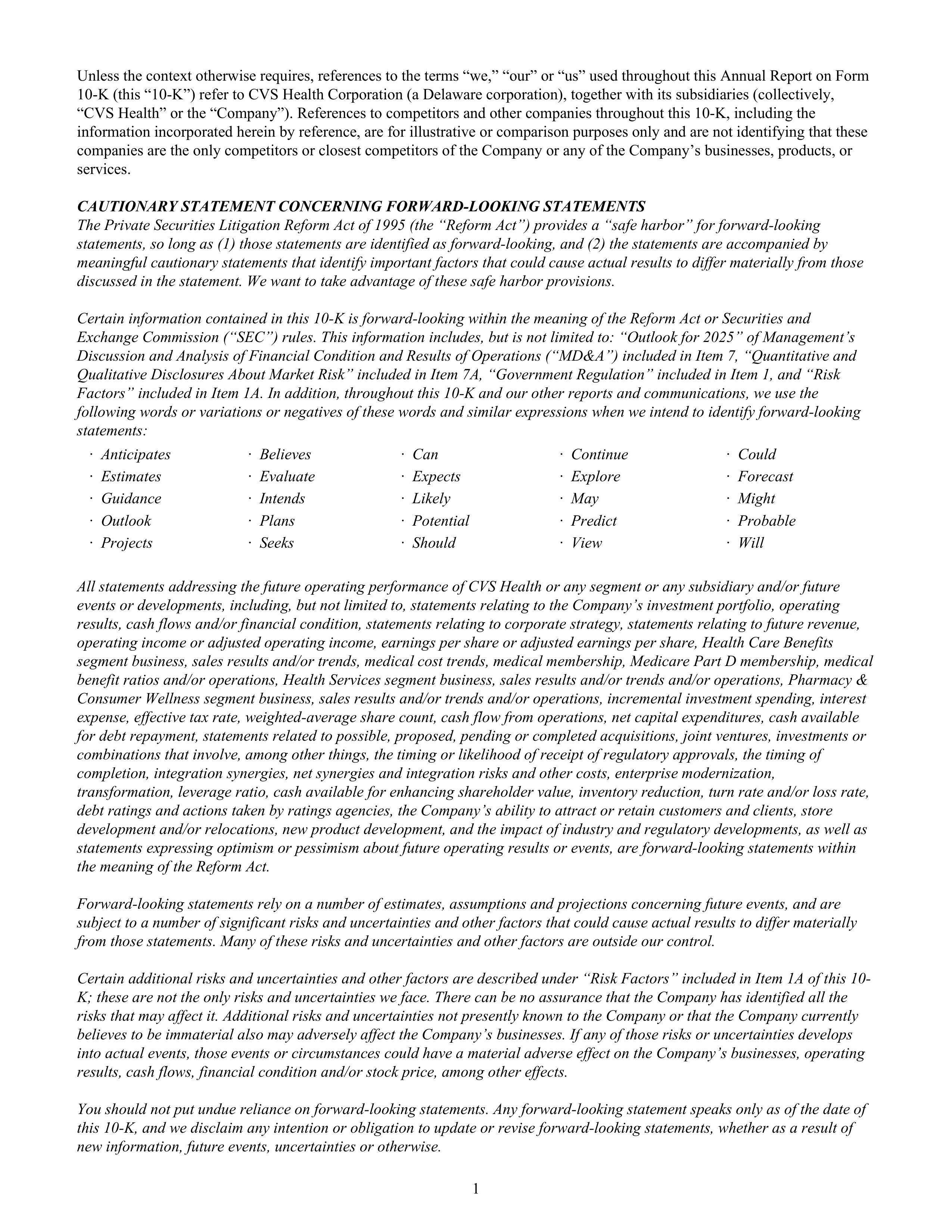 CVS Health Annual Report — page 9