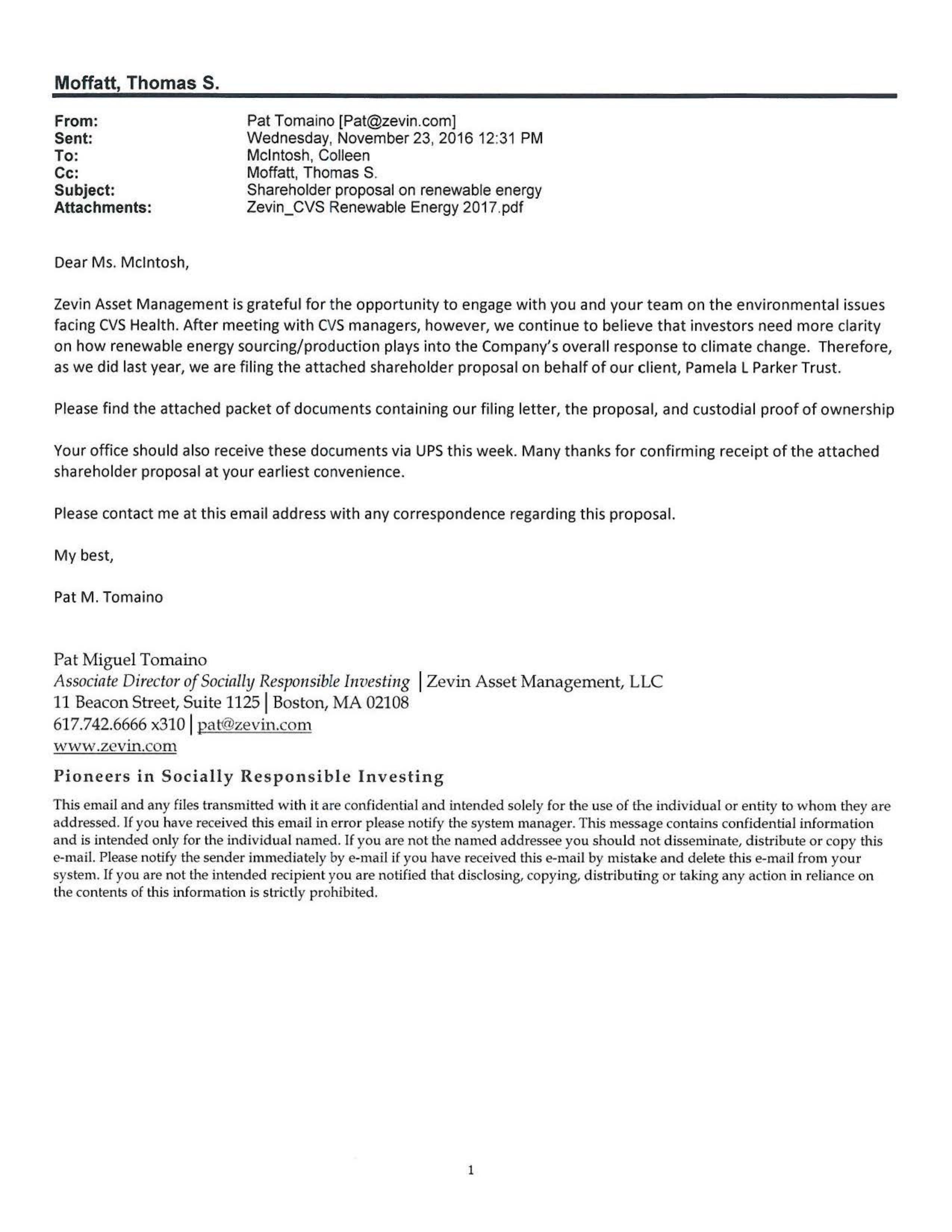 CVS Health Proposal  — page 17