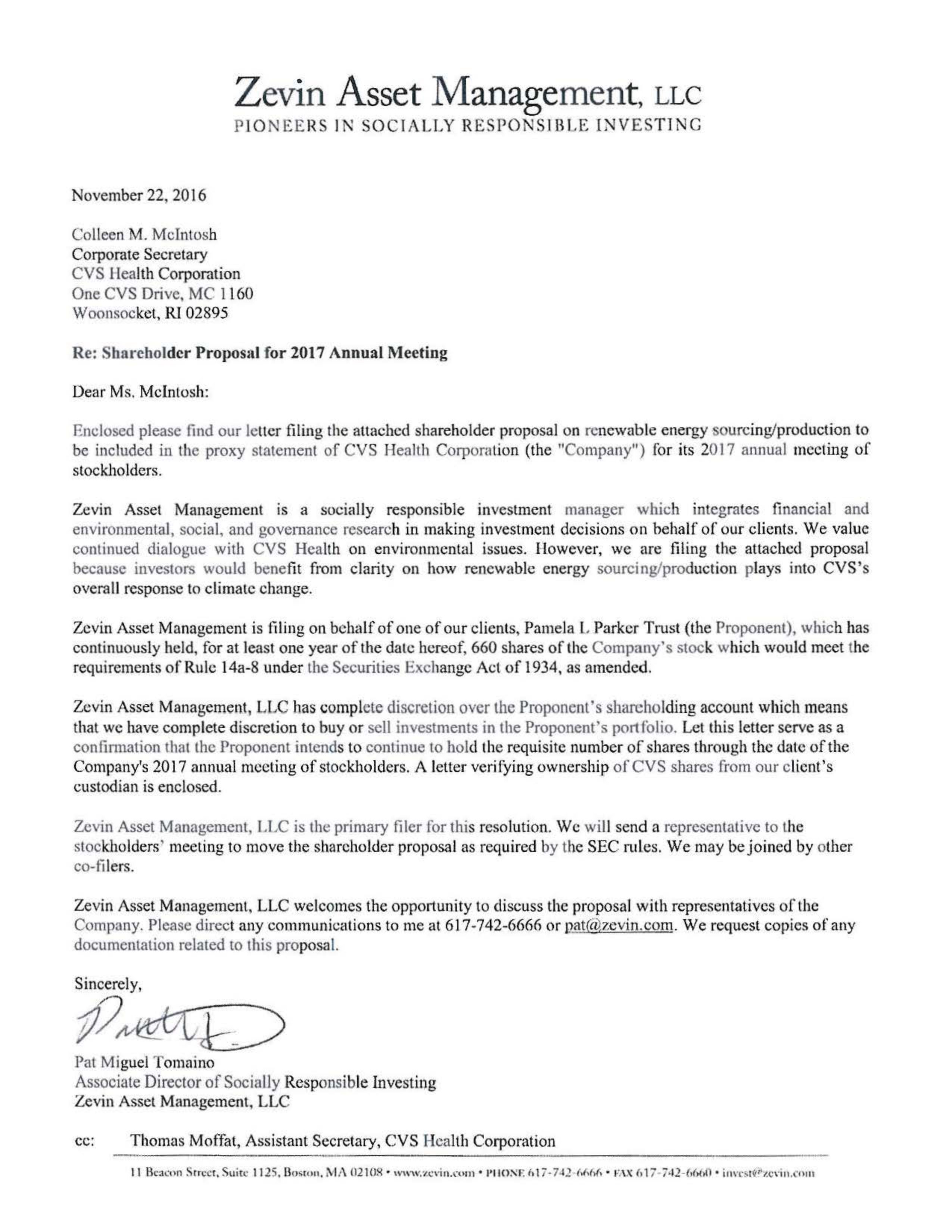 CVS Health Proposal  — page 18
