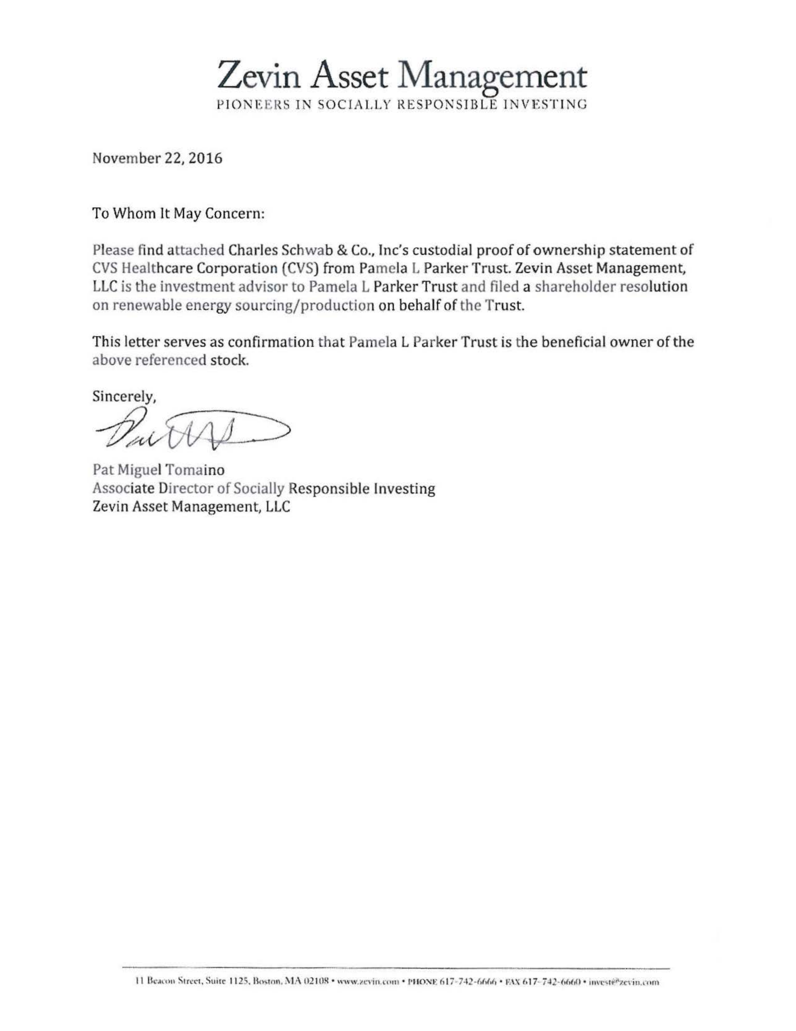 CVS Health Proposal  — page 19