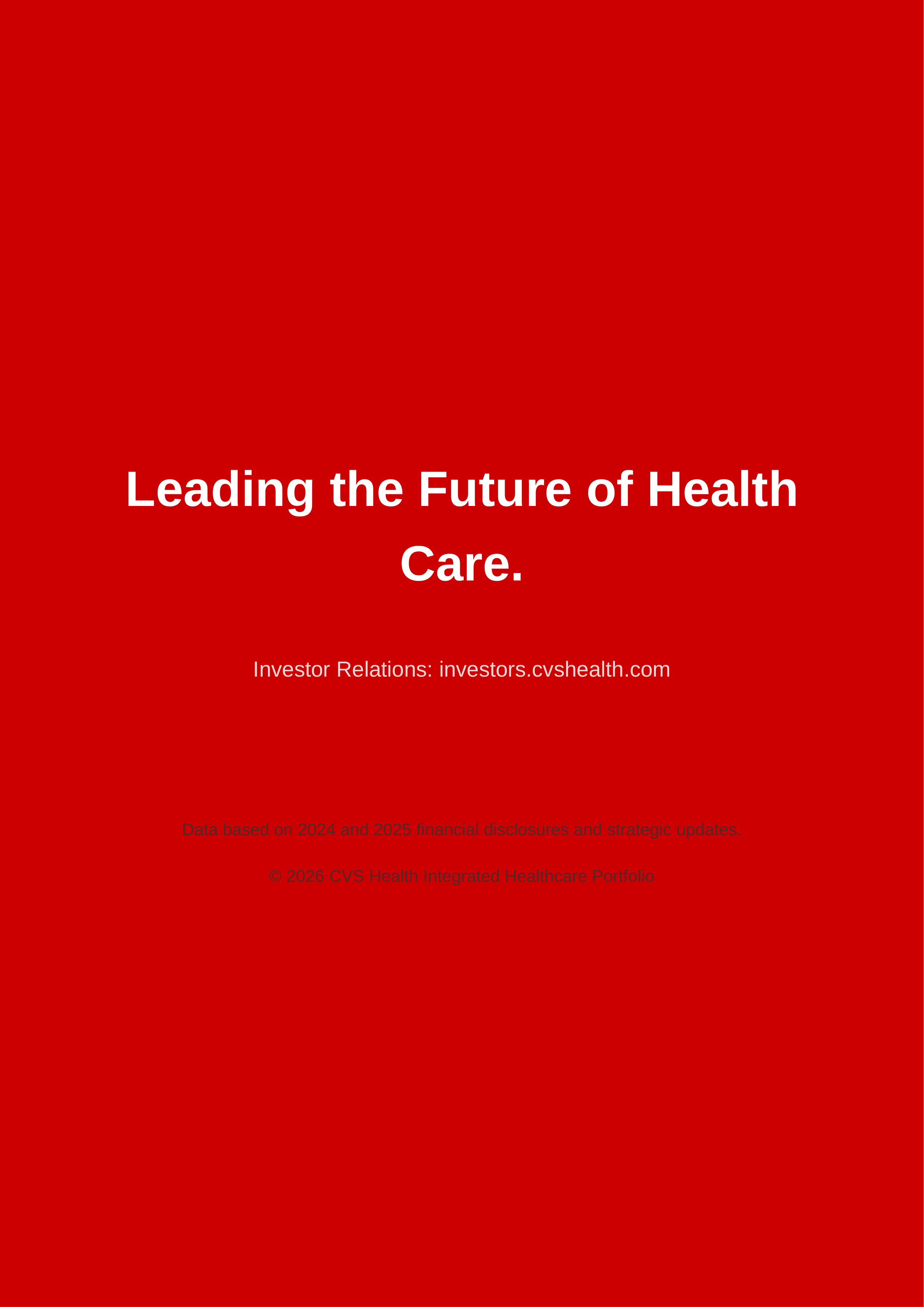 CVS Health Company’s Integrated Healthcare Business Segment Portfolio — page 9