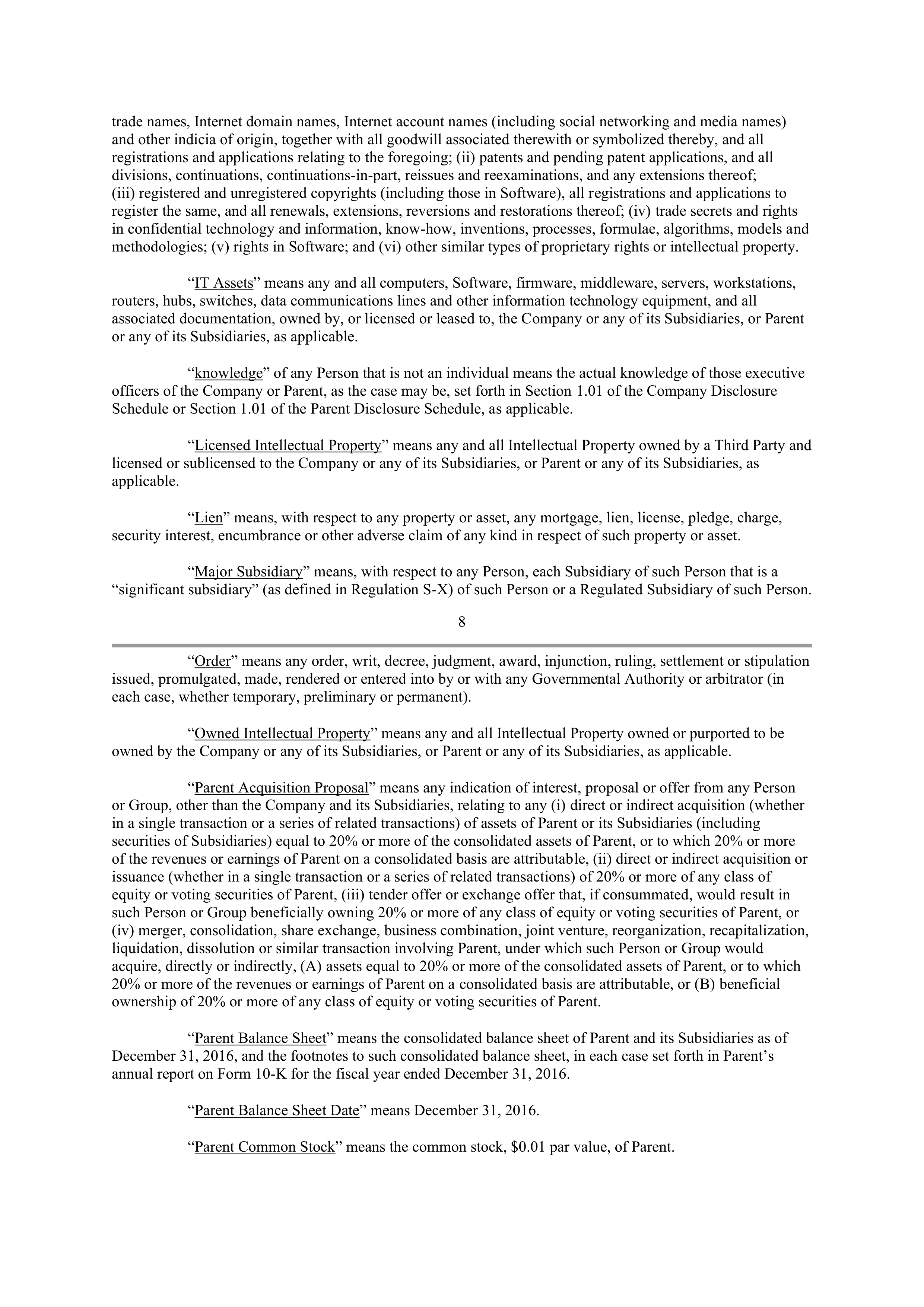 CVS Health Corporation PLAN OF MERGER — page 10