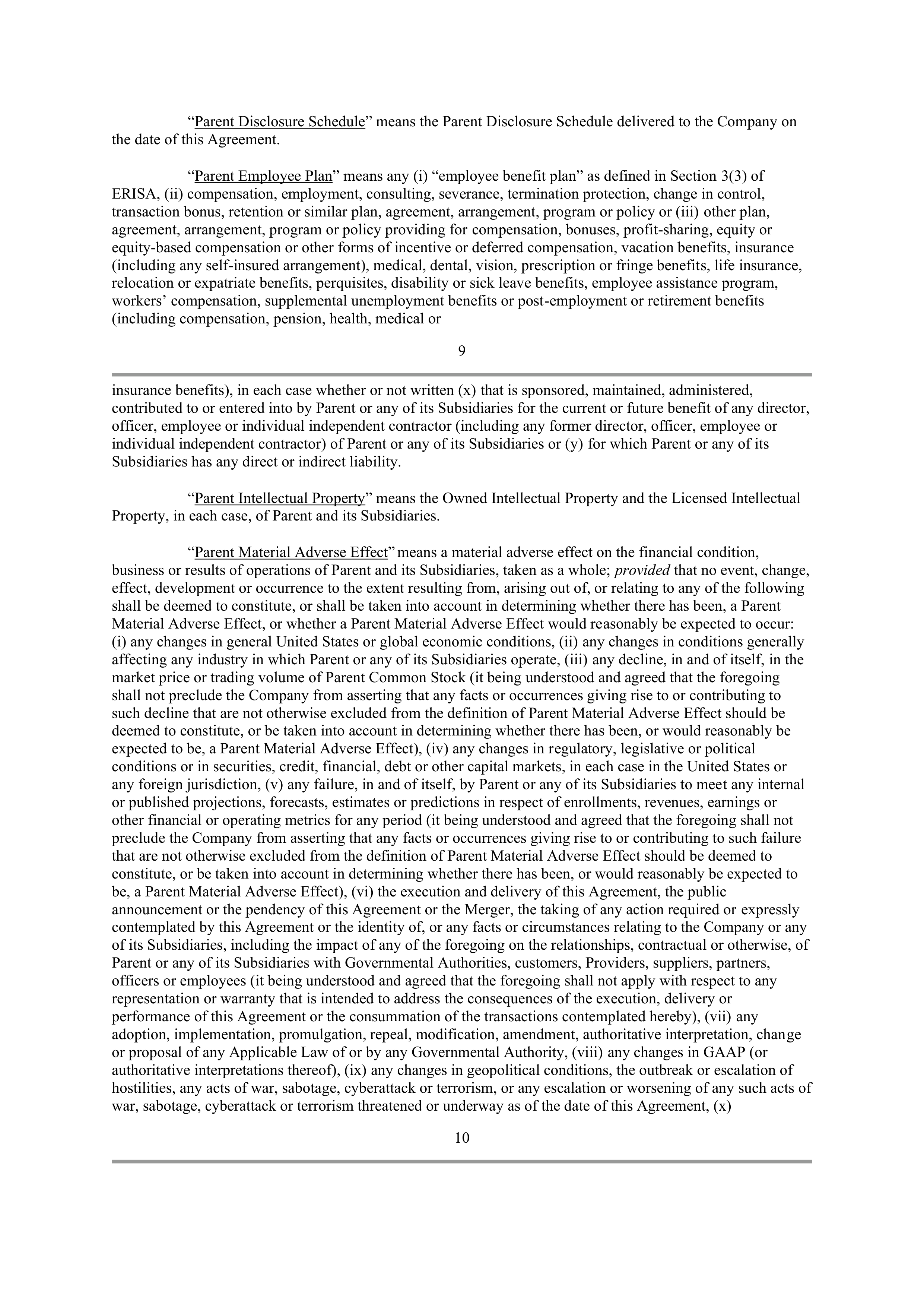 CVS Health Corporation PLAN OF MERGER — page 11