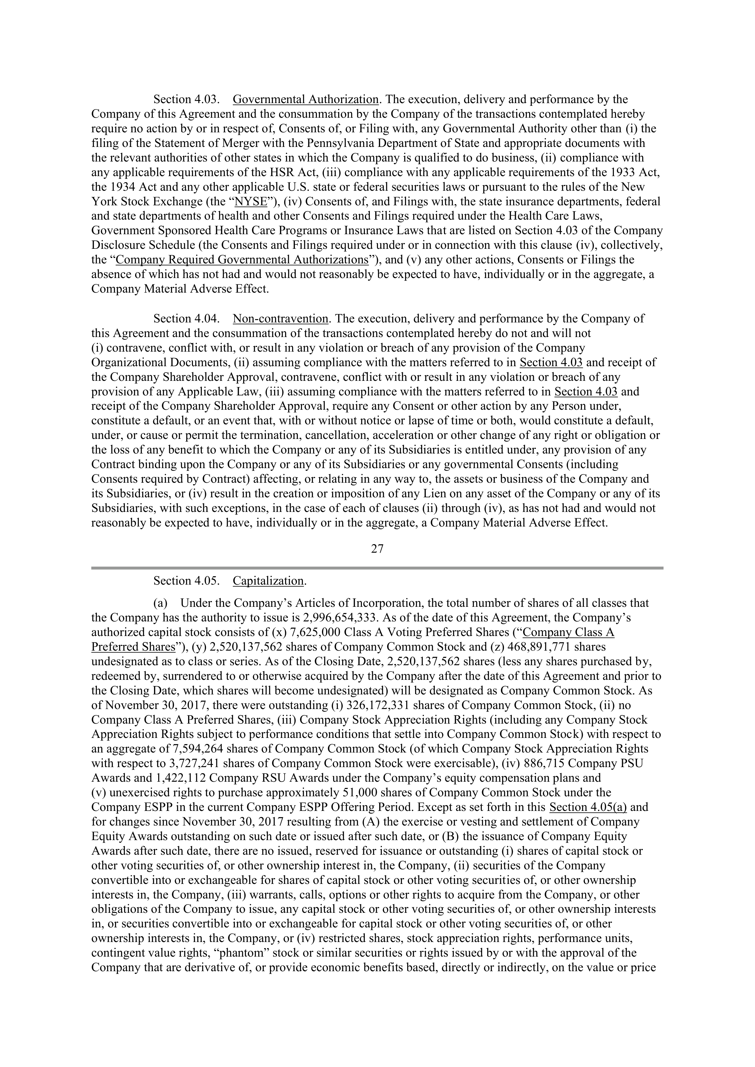 CVS Health Corporation PLAN OF MERGER — page 24