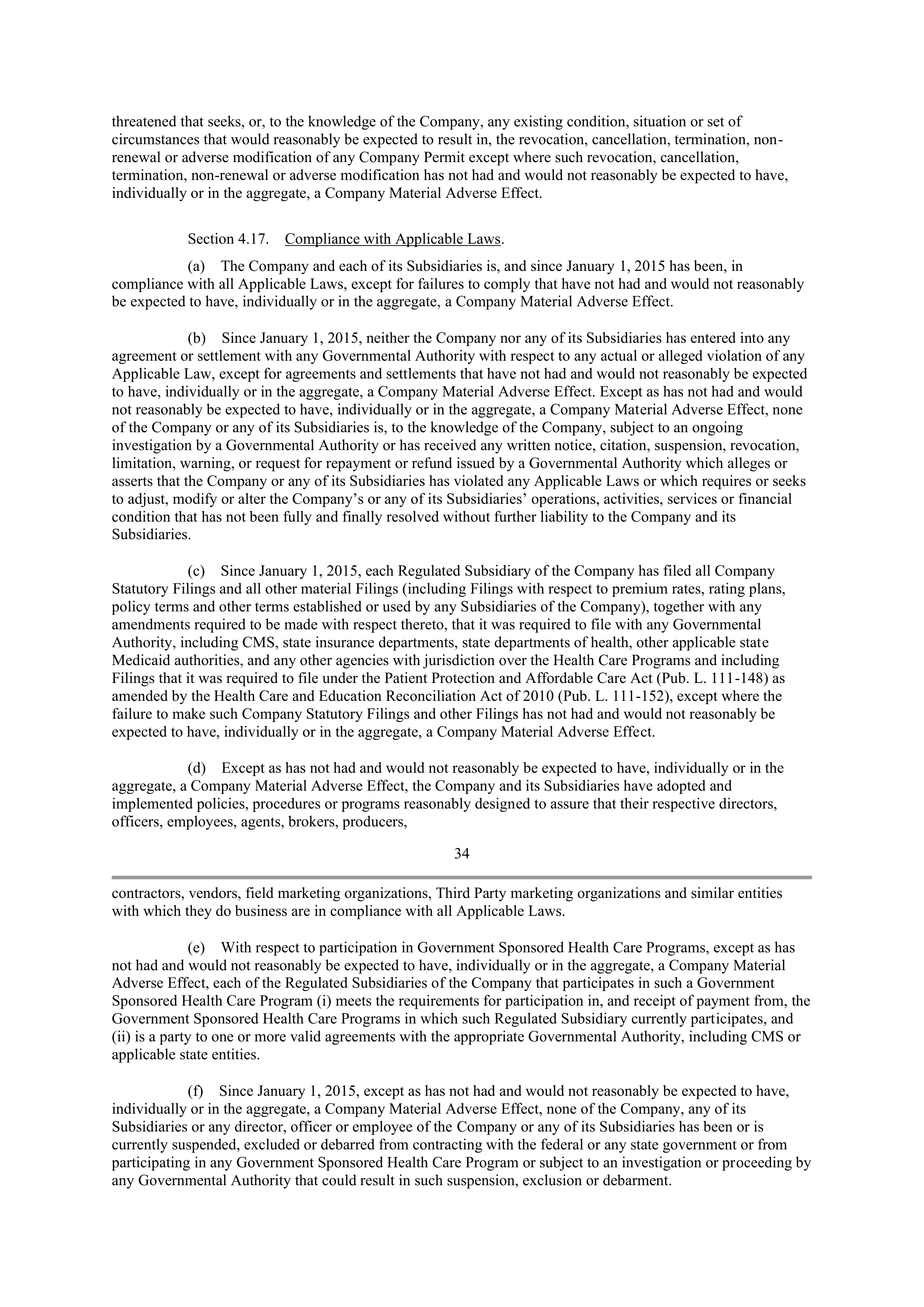 CVS Health Corporation PLAN OF MERGER — page 29