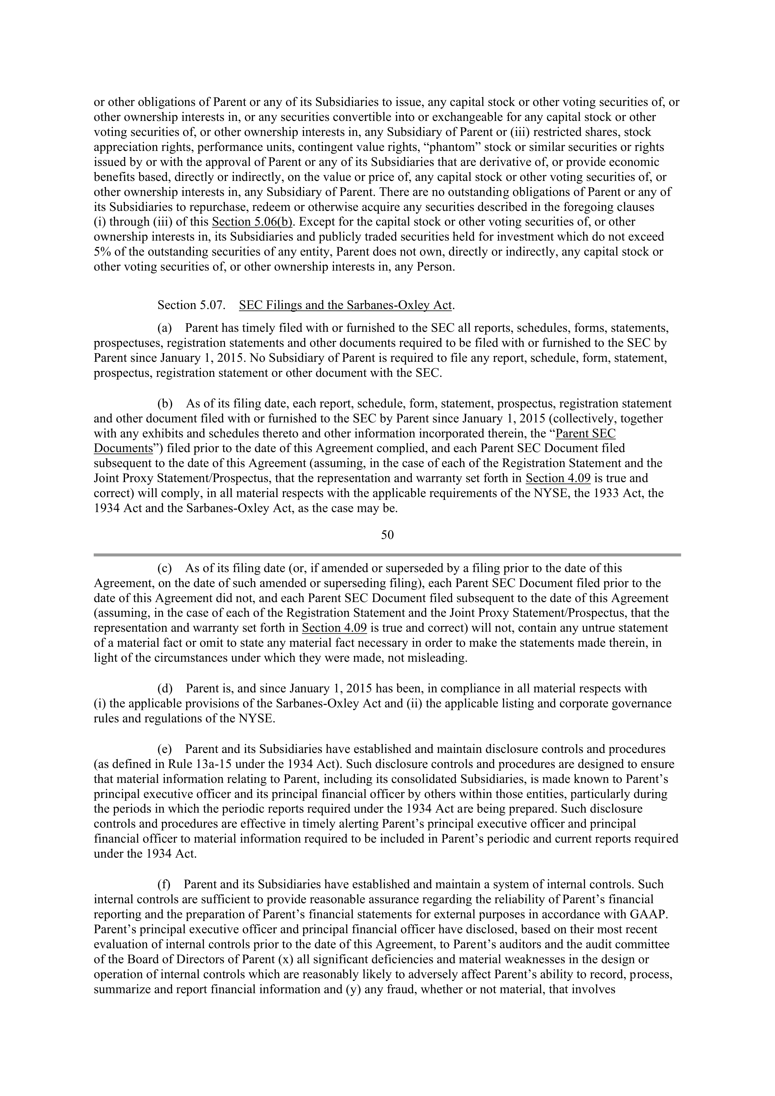 CVS Health Corporation PLAN OF MERGER — page 41