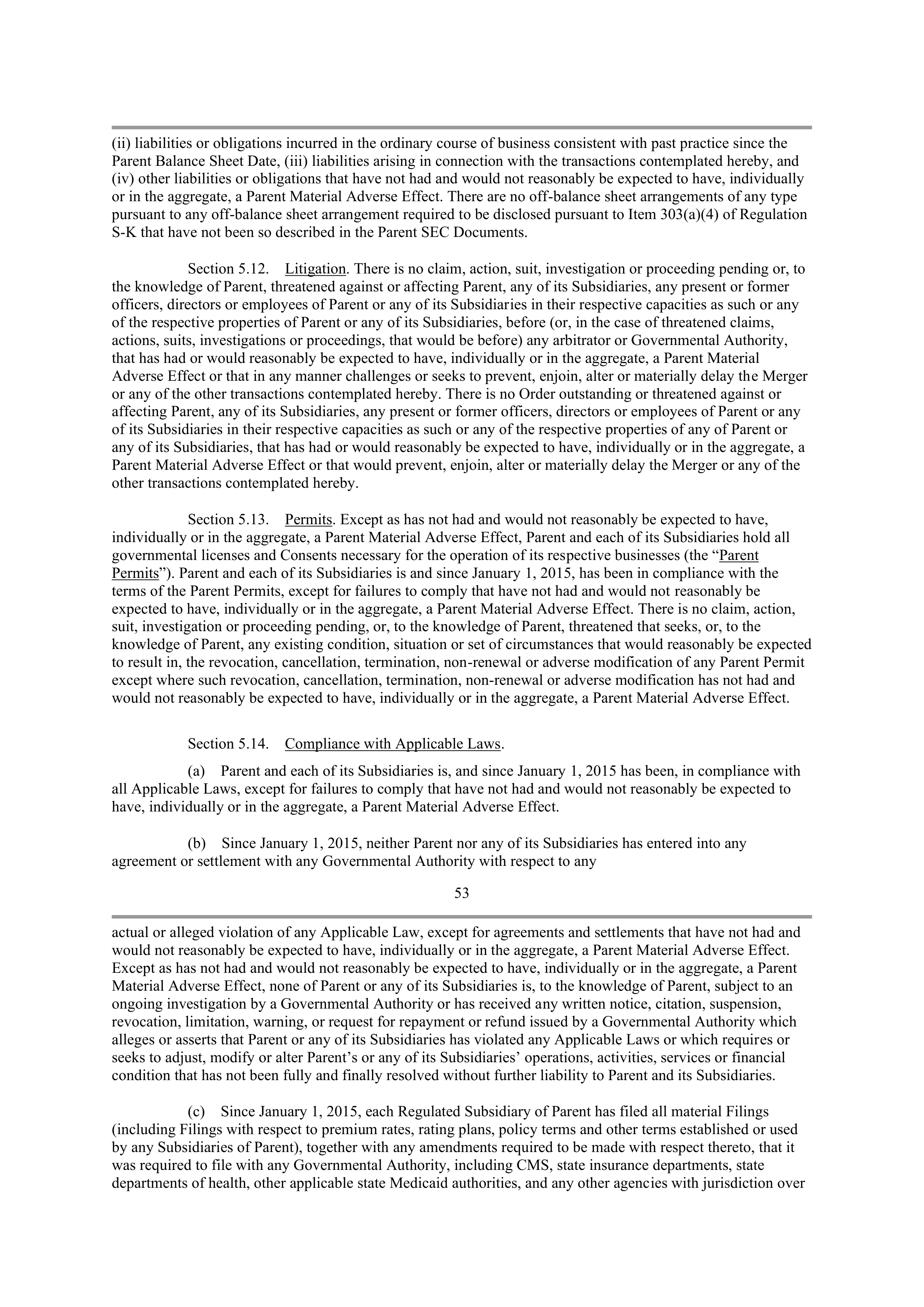 CVS Health Corporation PLAN OF MERGER — page 43