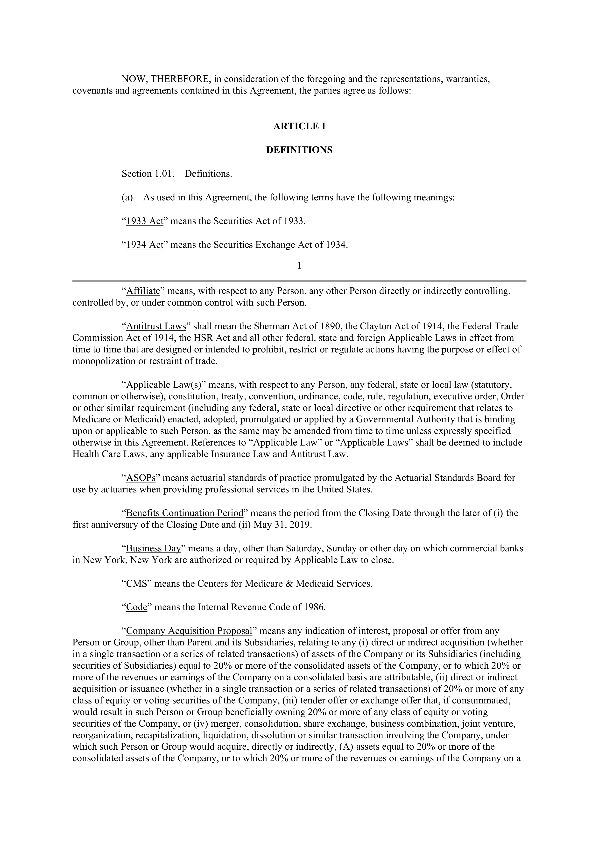 CVS Health Corporation PLAN OF MERGER — page 5