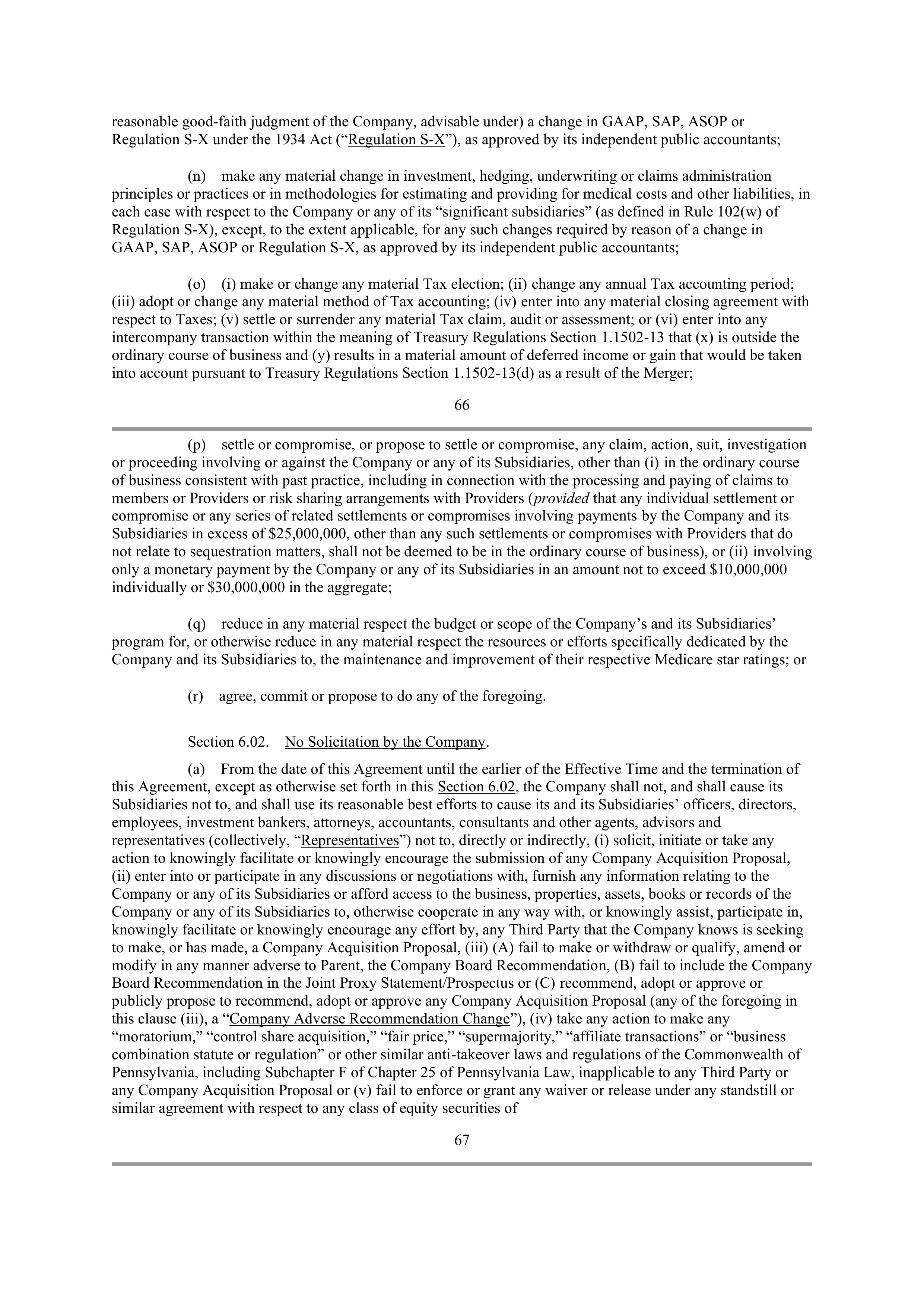 CVS Health Corporation PLAN OF MERGER — page 53