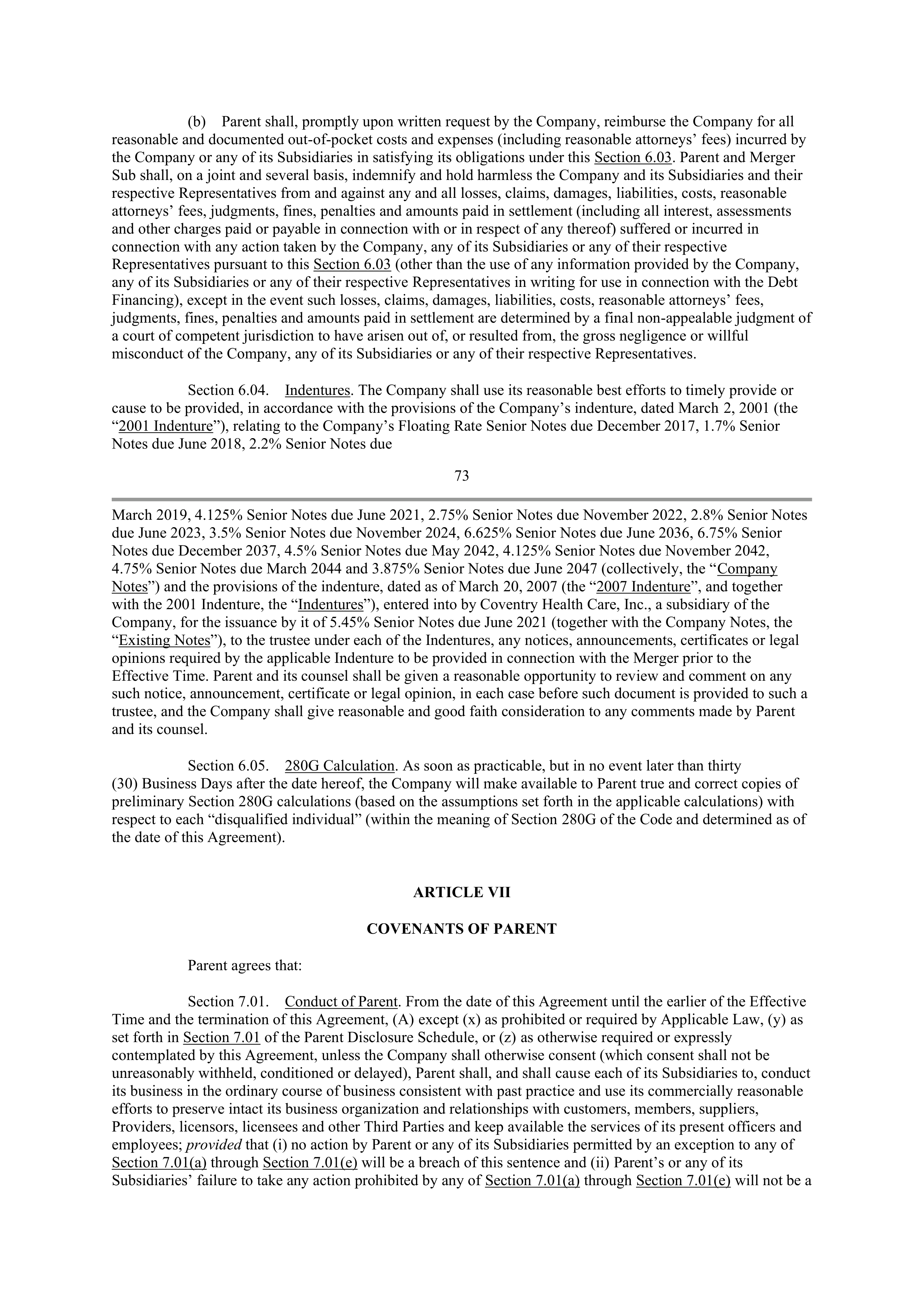 CVS Health Corporation PLAN OF MERGER — page 58