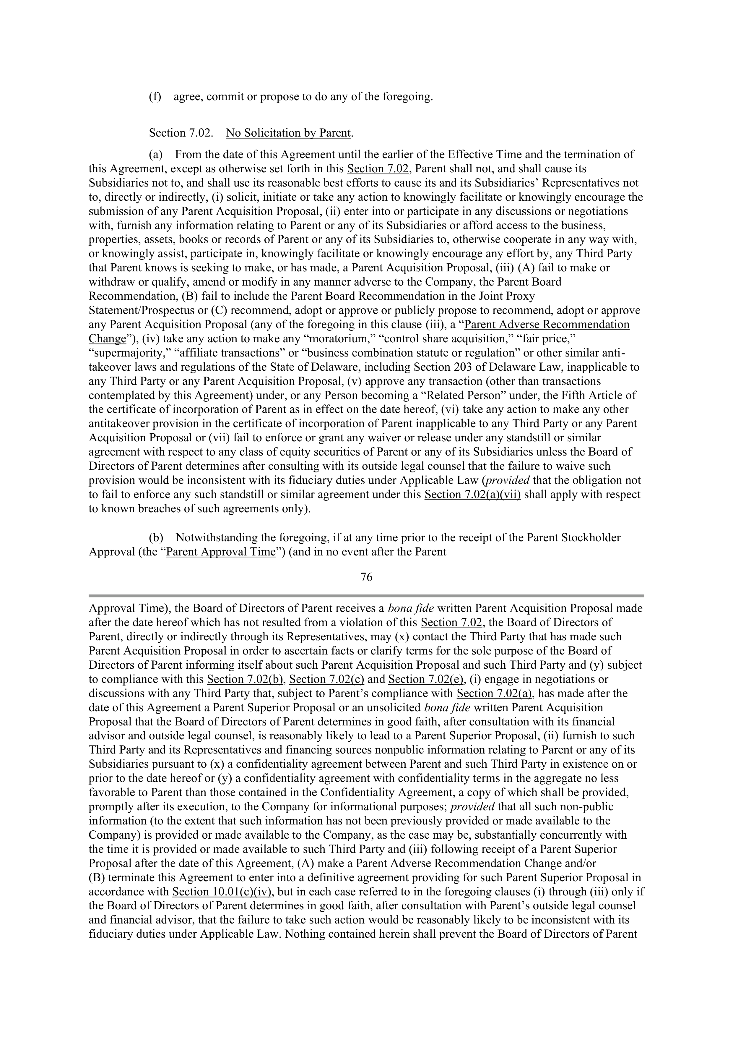 CVS Health Corporation PLAN OF MERGER — page 60