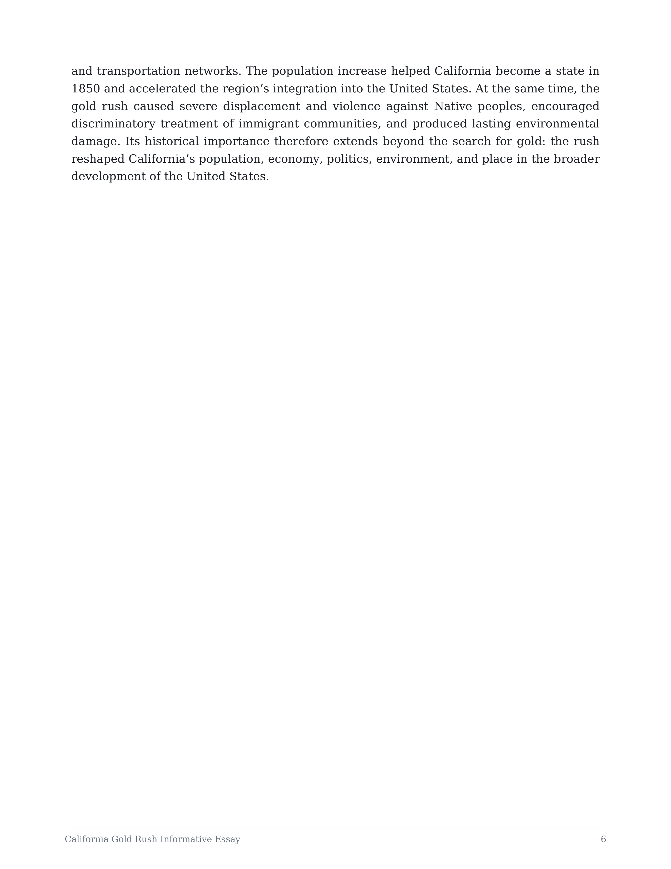 California Gold Rush Informative Essay — page 6